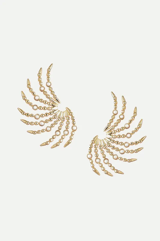 Erizo Pearl Earrings made by Folklore Shop