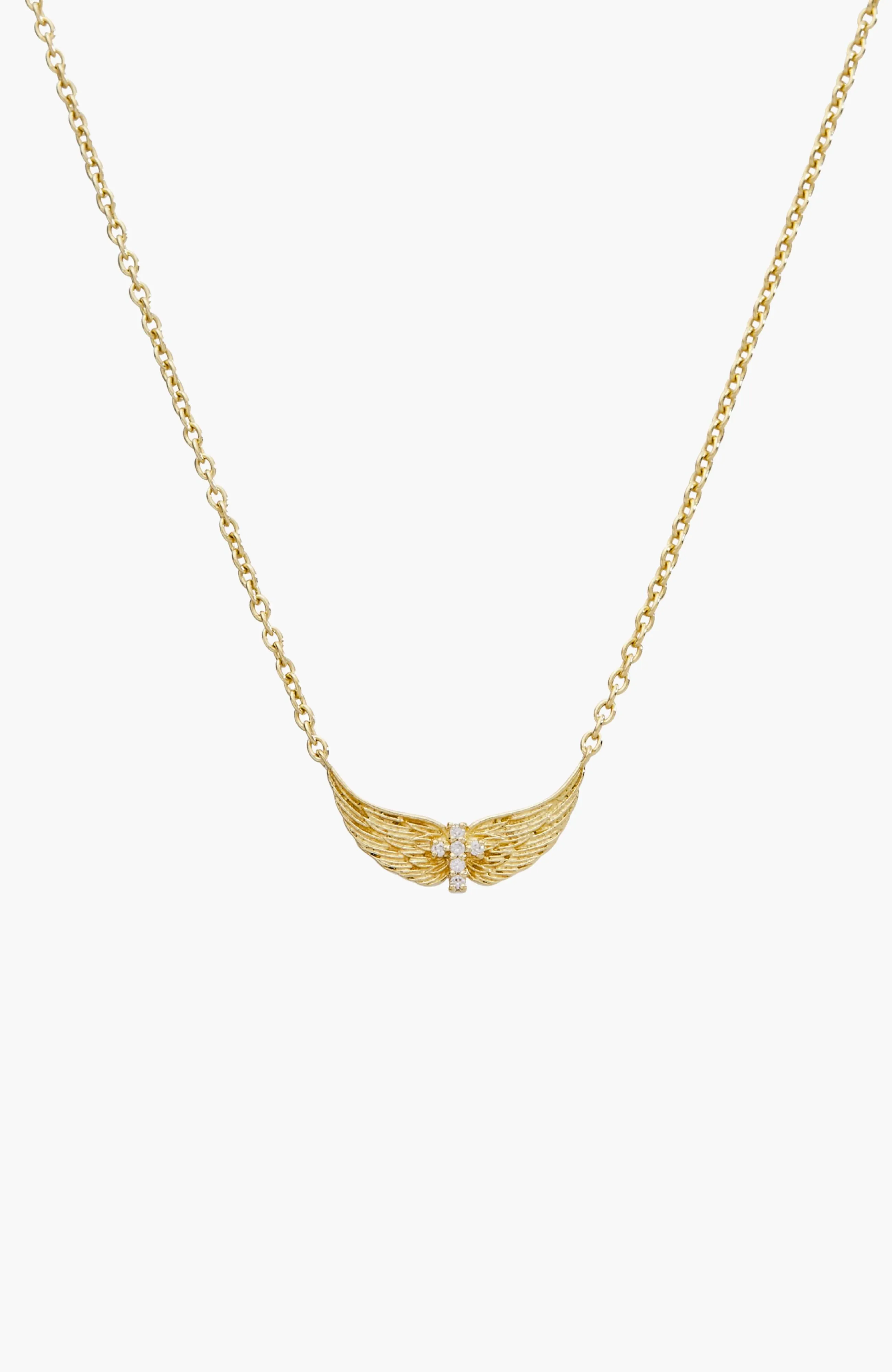 Divine Wings Mini Cross Necklace sold by Folklore Shop