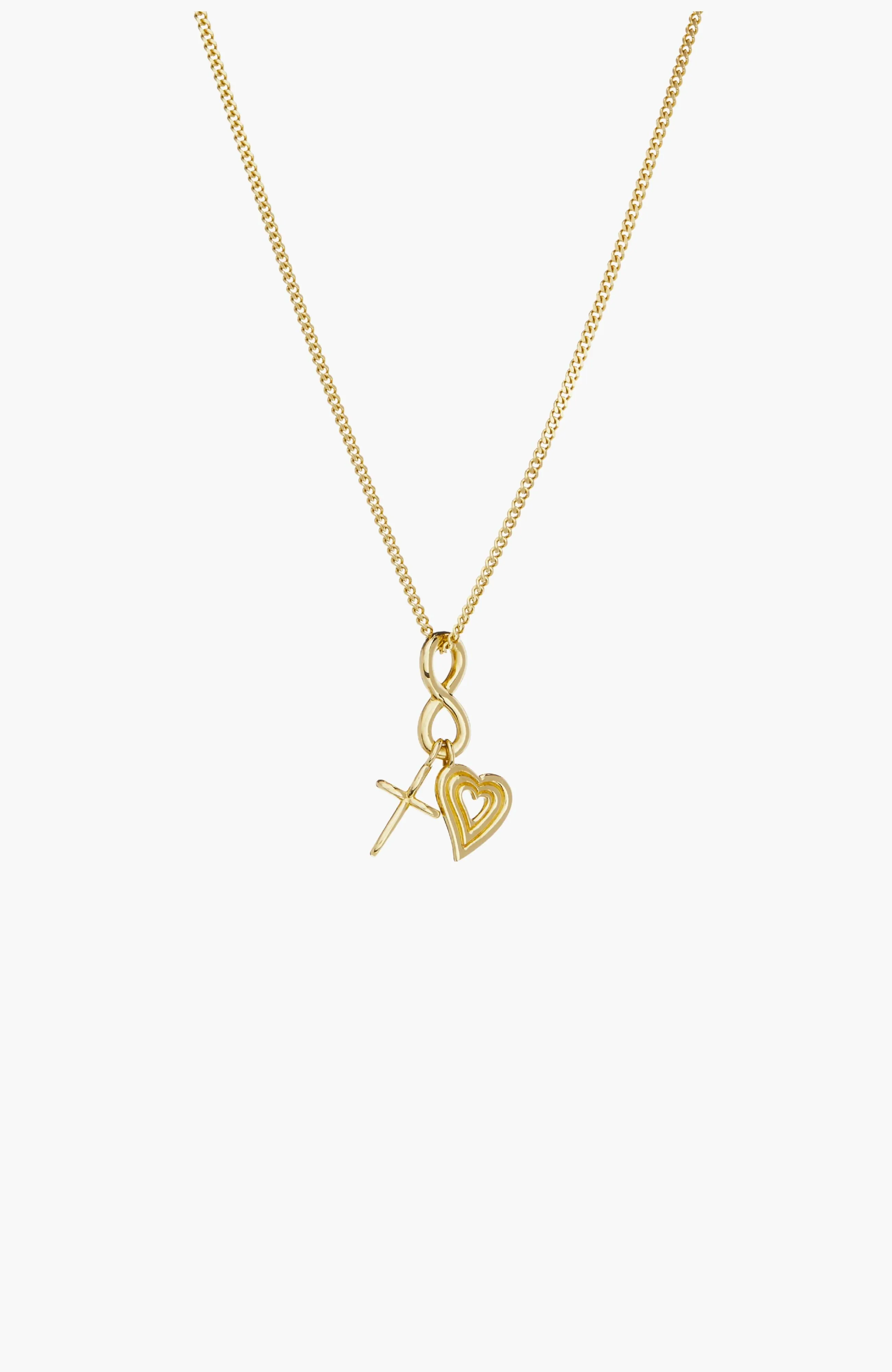 Faith, Hope, & Love Charm Pendant Necklace sold by Folklore Shop