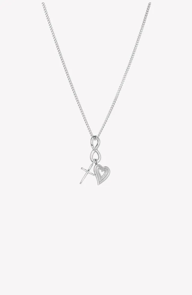 Faith, Hope, & Love Charm Pendant Necklace sold by Folklore Shop product image thumbnail 5