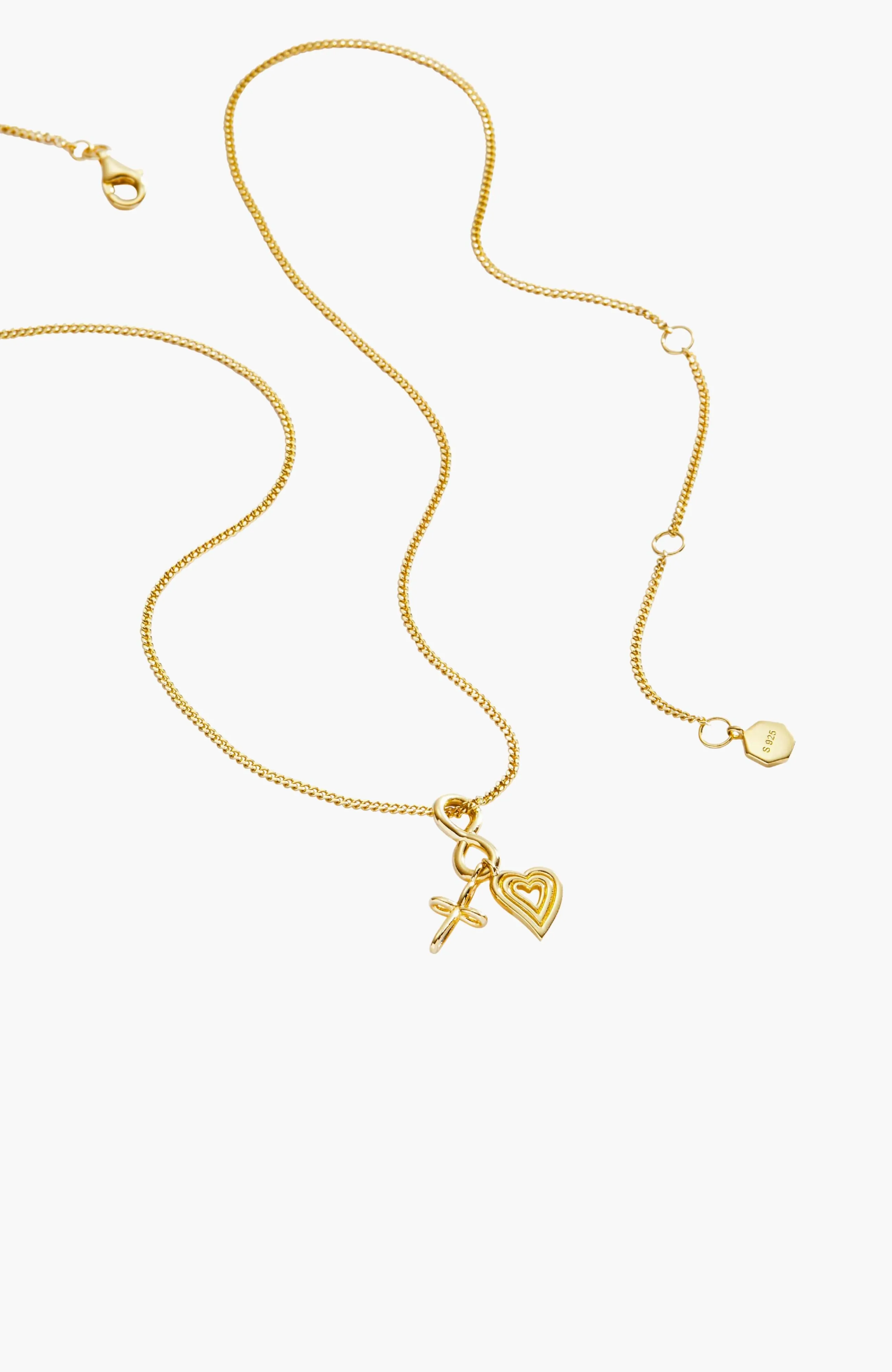 Faith, Hope, & Love Charm Pendant Necklace sold by Folklore Shop product image thumbnail 3