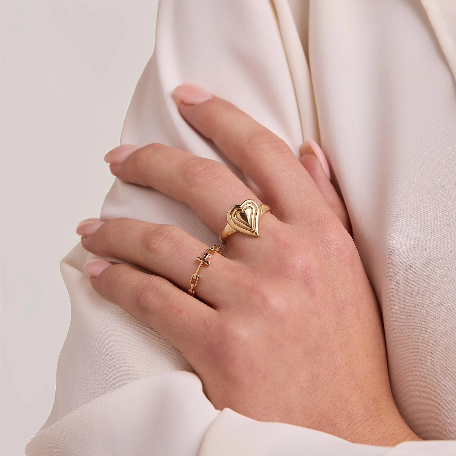 Emanate Love Signet Heart Ring sold by Folklore Shop product image thumbnail 2