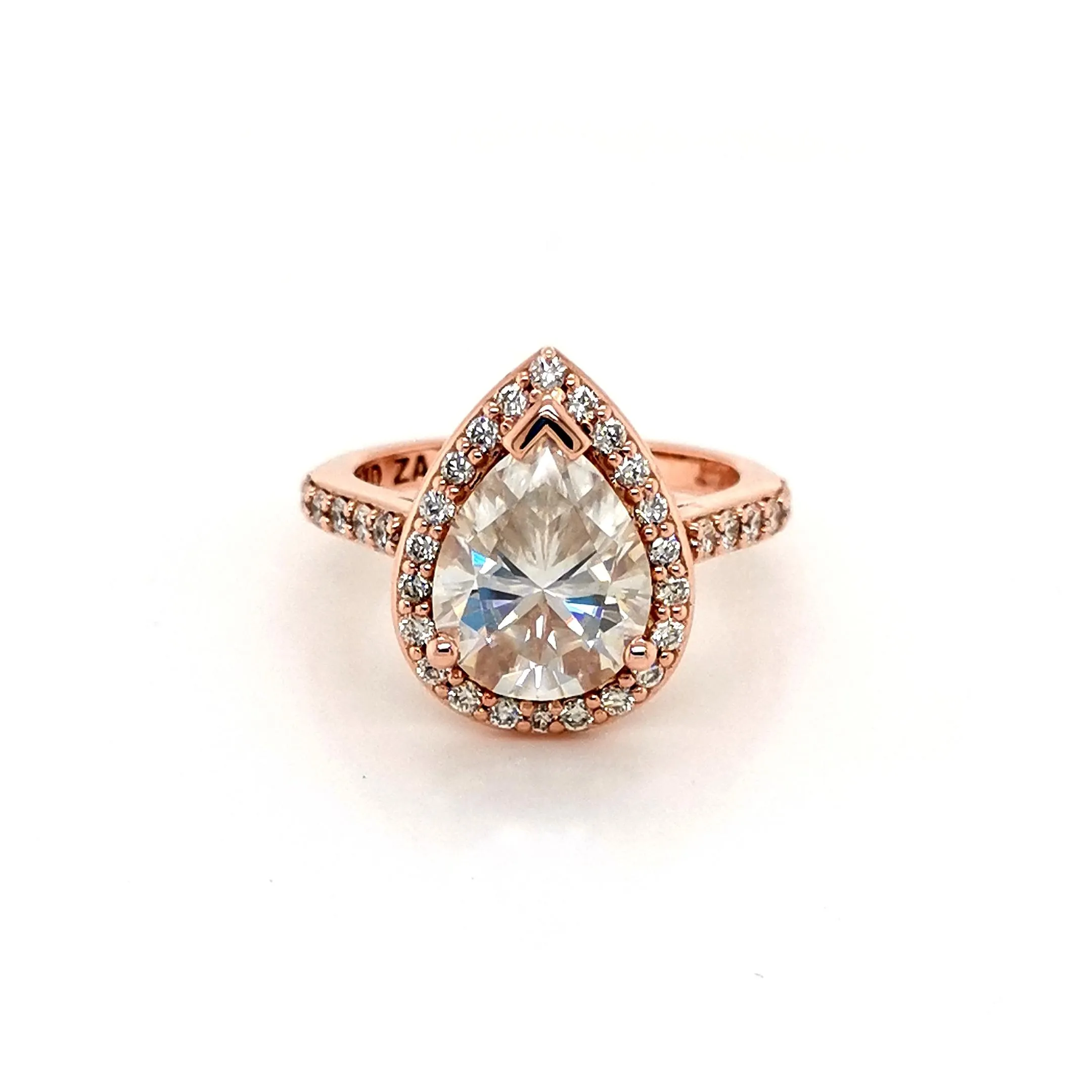 2ct Pear Cut Halo Ring sold by Folklore Shop