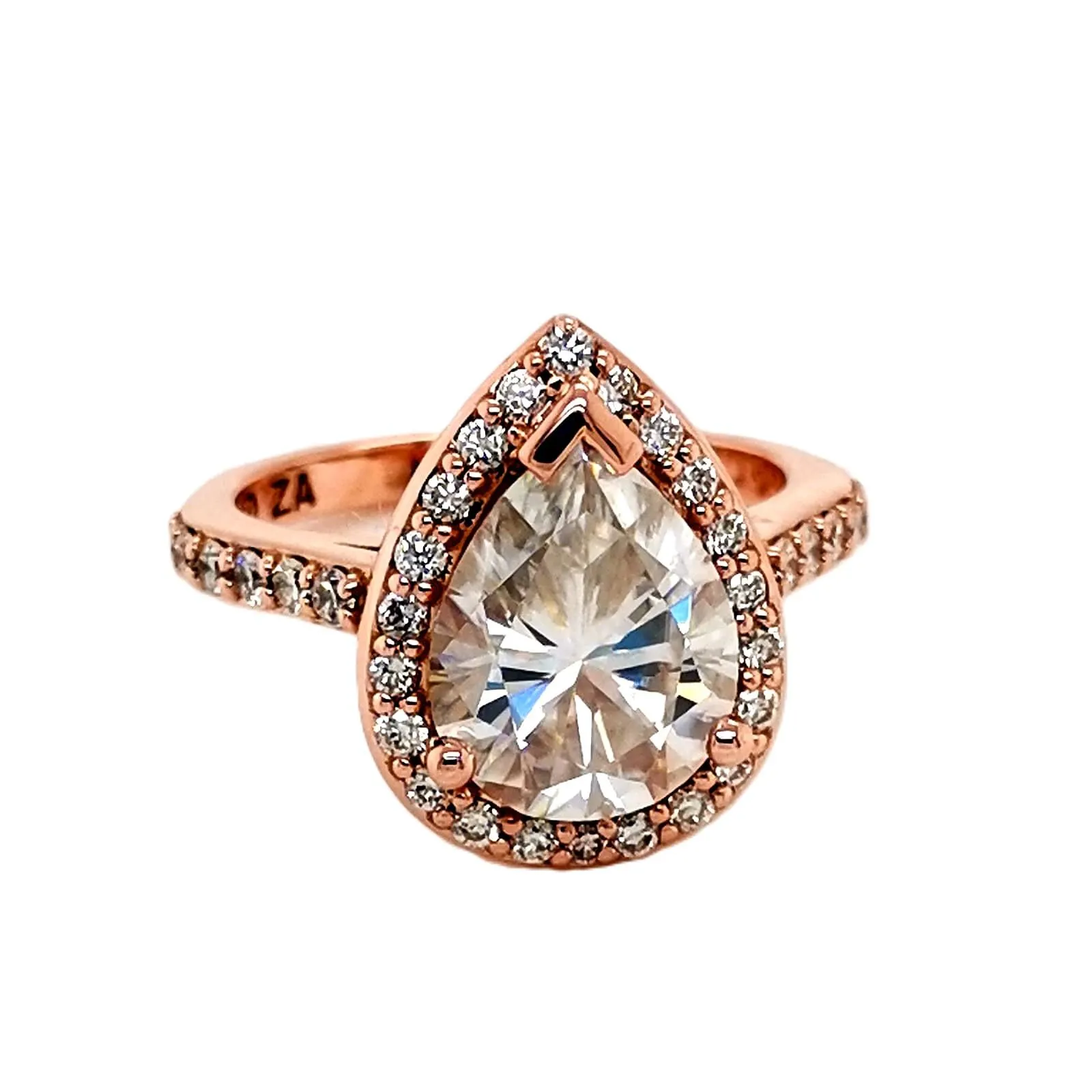 2ct Pear Cut Halo Ring sold by Folklore Shop product image thumbnail 2