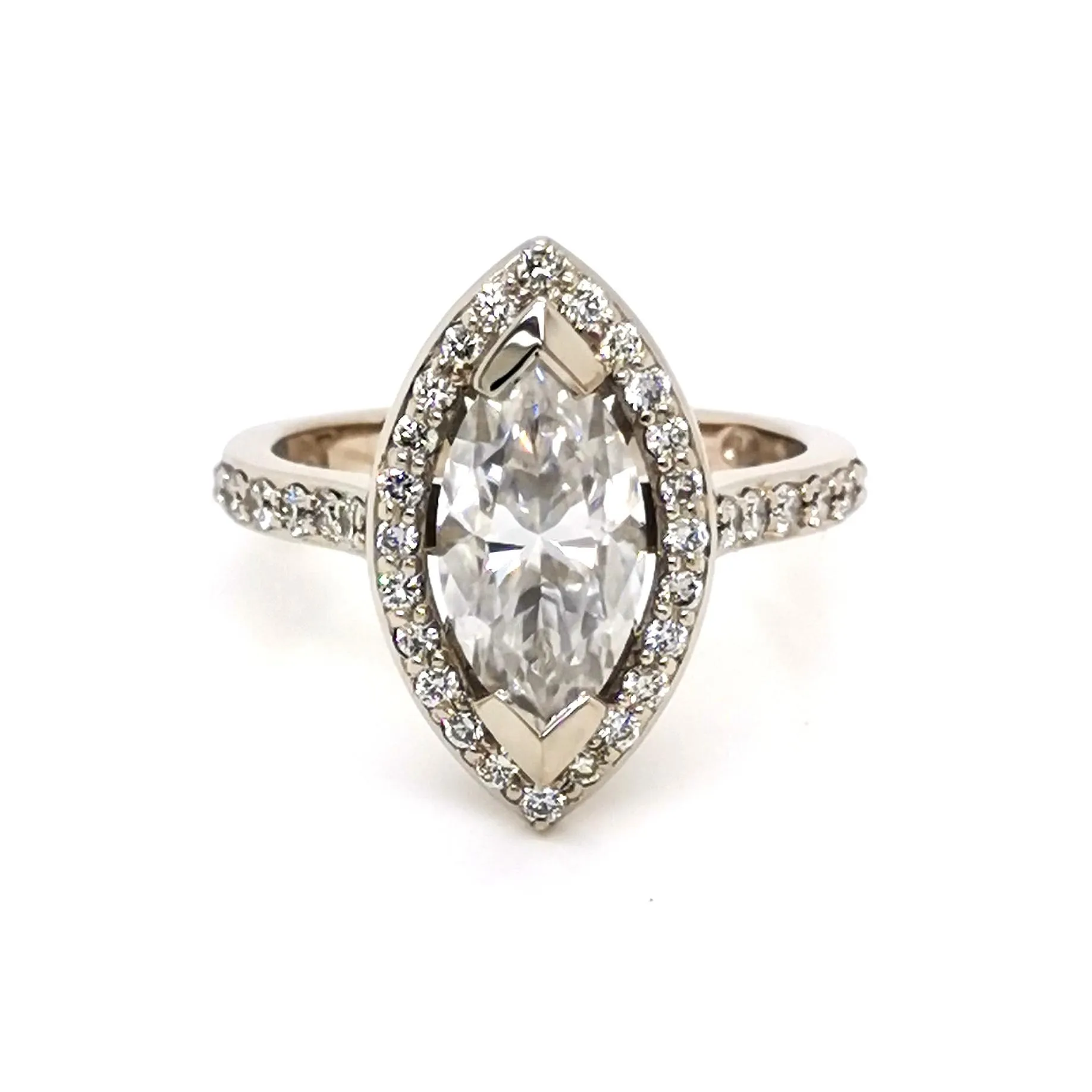 Marquise Halo Ring sold by Folklore Shop