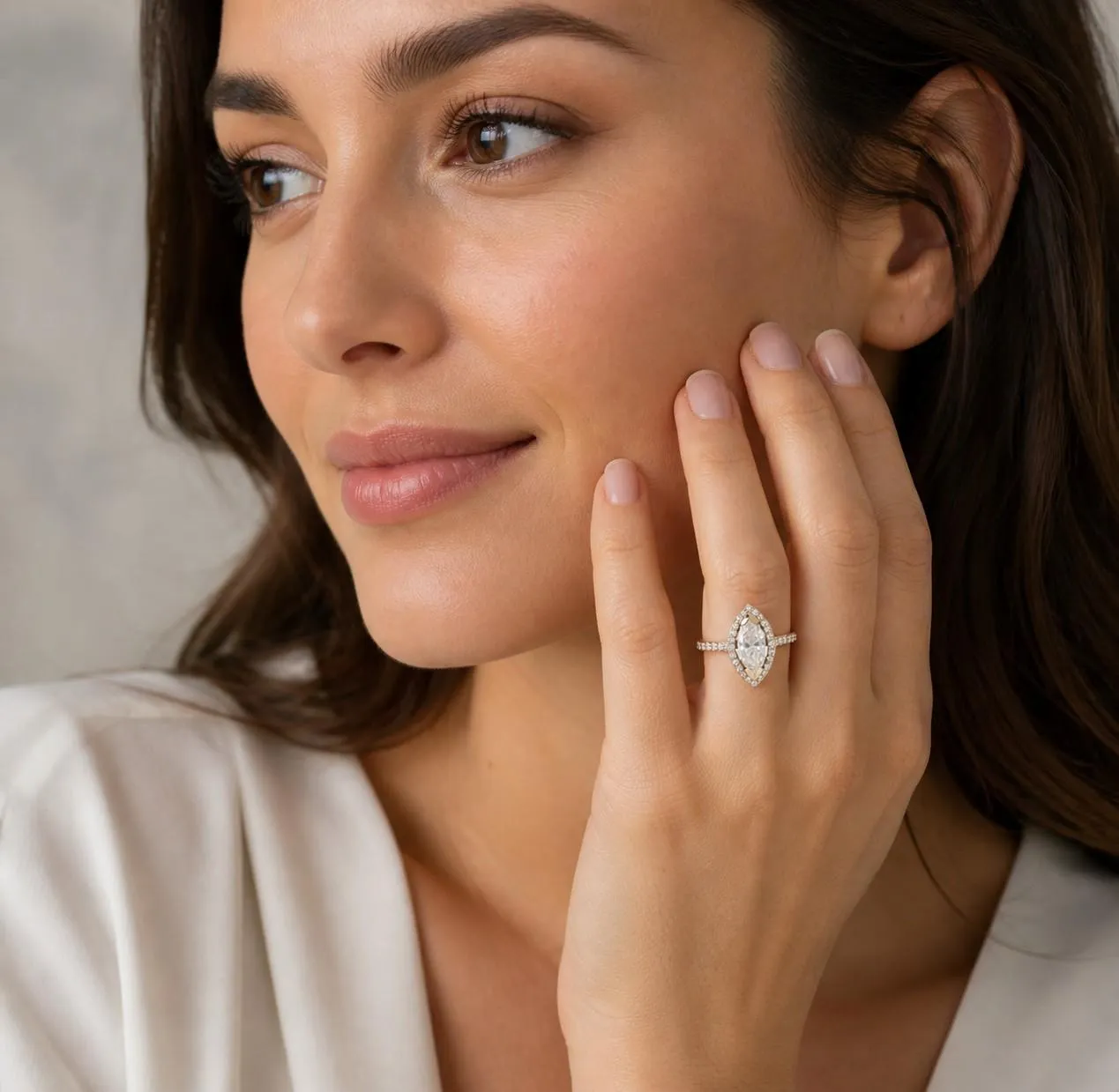 Marquise Halo Ring sold by Folklore Shop product image thumbnail 3