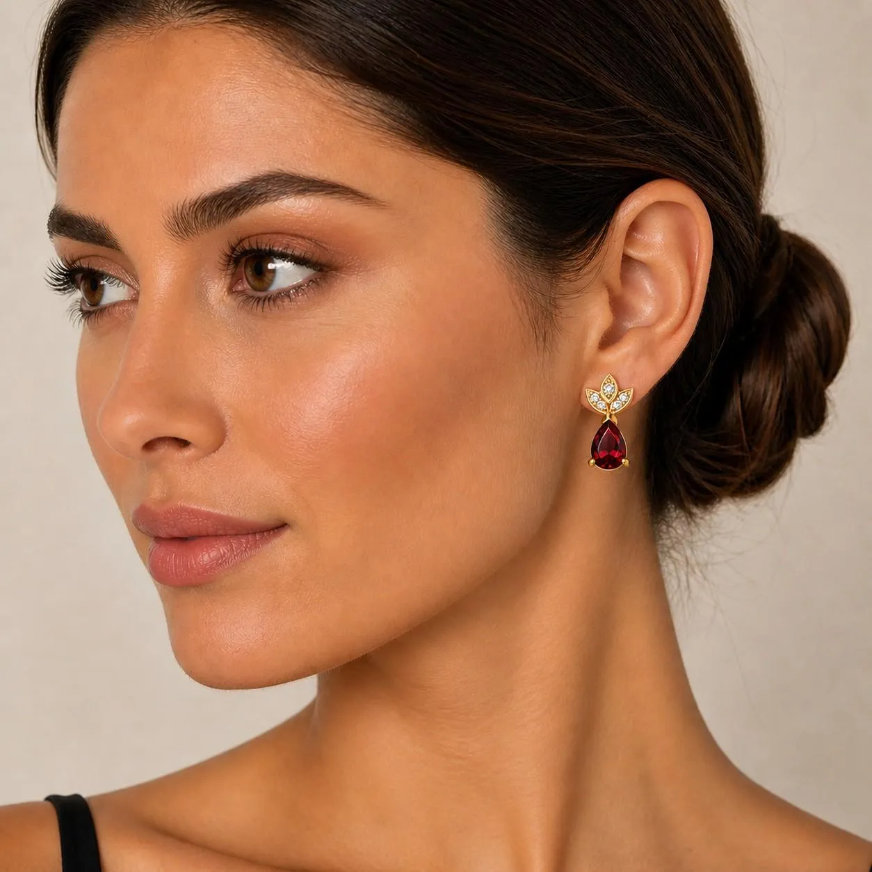 Classic Garnet Earrings sold by Folklore Shop product image thumbnail 2