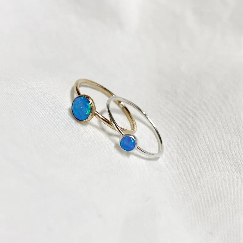 Charlotte Luminous Opal Ring made by Folklore Shop