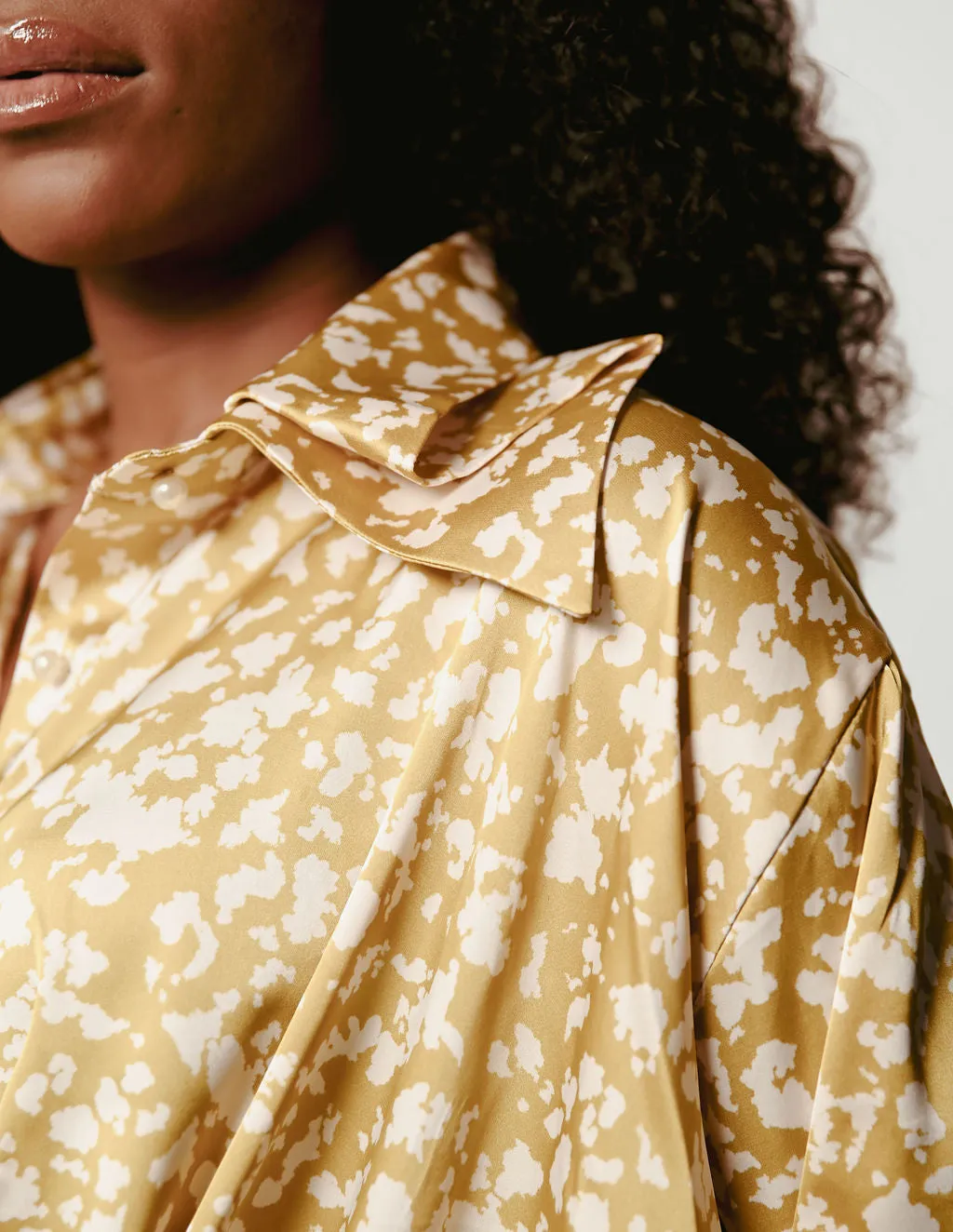 Nala Golden Draped Satin Set sold by Folklore Shop product image thumbnail 4