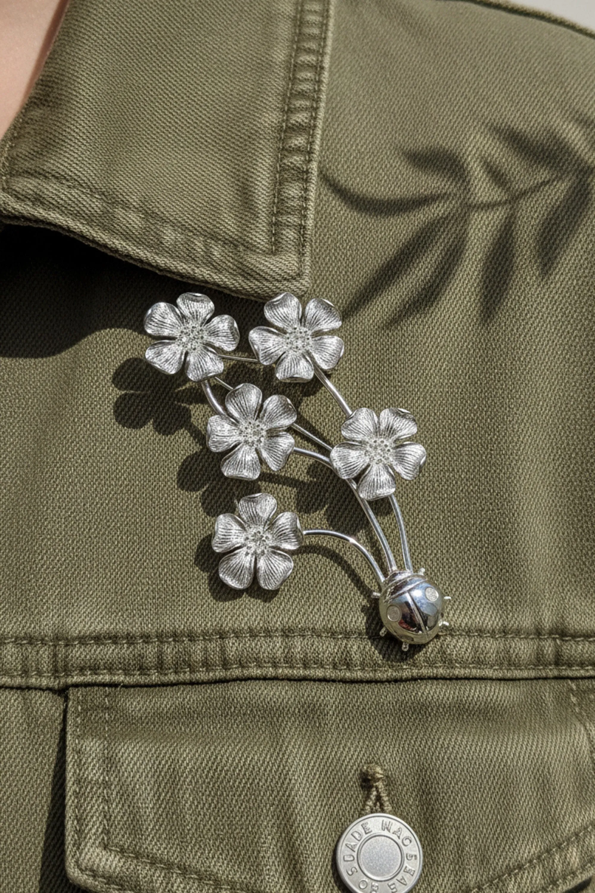 Floral Bouquet Ladybug Brooch sold by Folklore Shop product image thumbnail 3