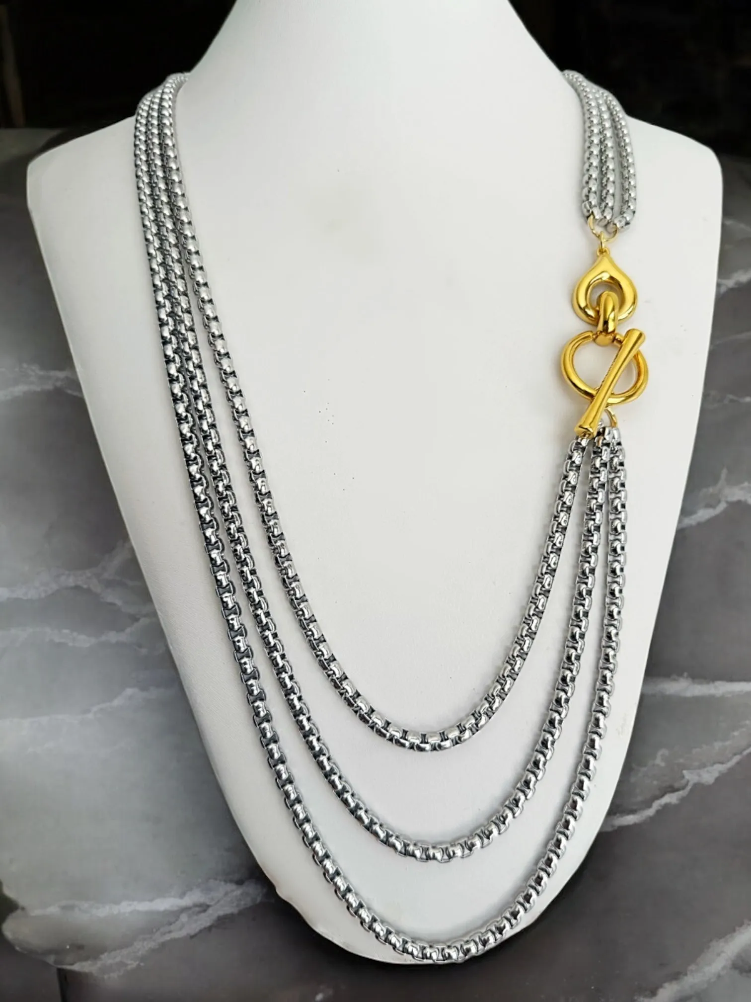 Verona long layers necklace sold by Folklore Shop product image thumbnail 2