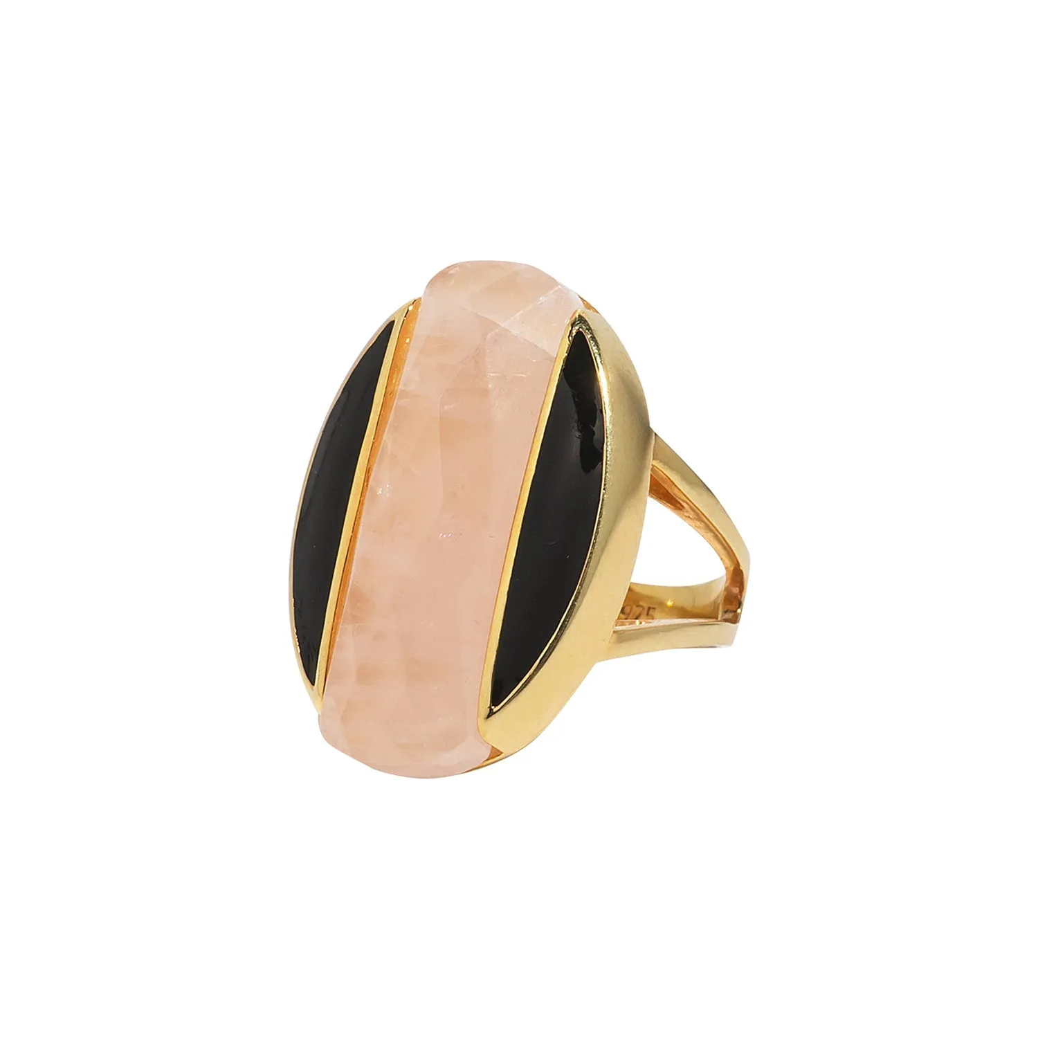 Harmonia Rose Quartz Boundary Ring sold by Folklore Shop product image thumbnail 2