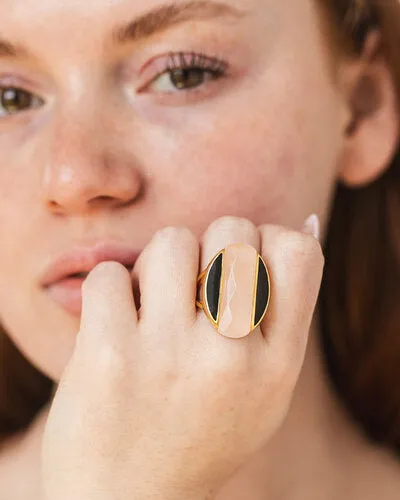 Harmonia Rose Quartz Boundary Ring sold by Folklore Shop product image thumbnail 4