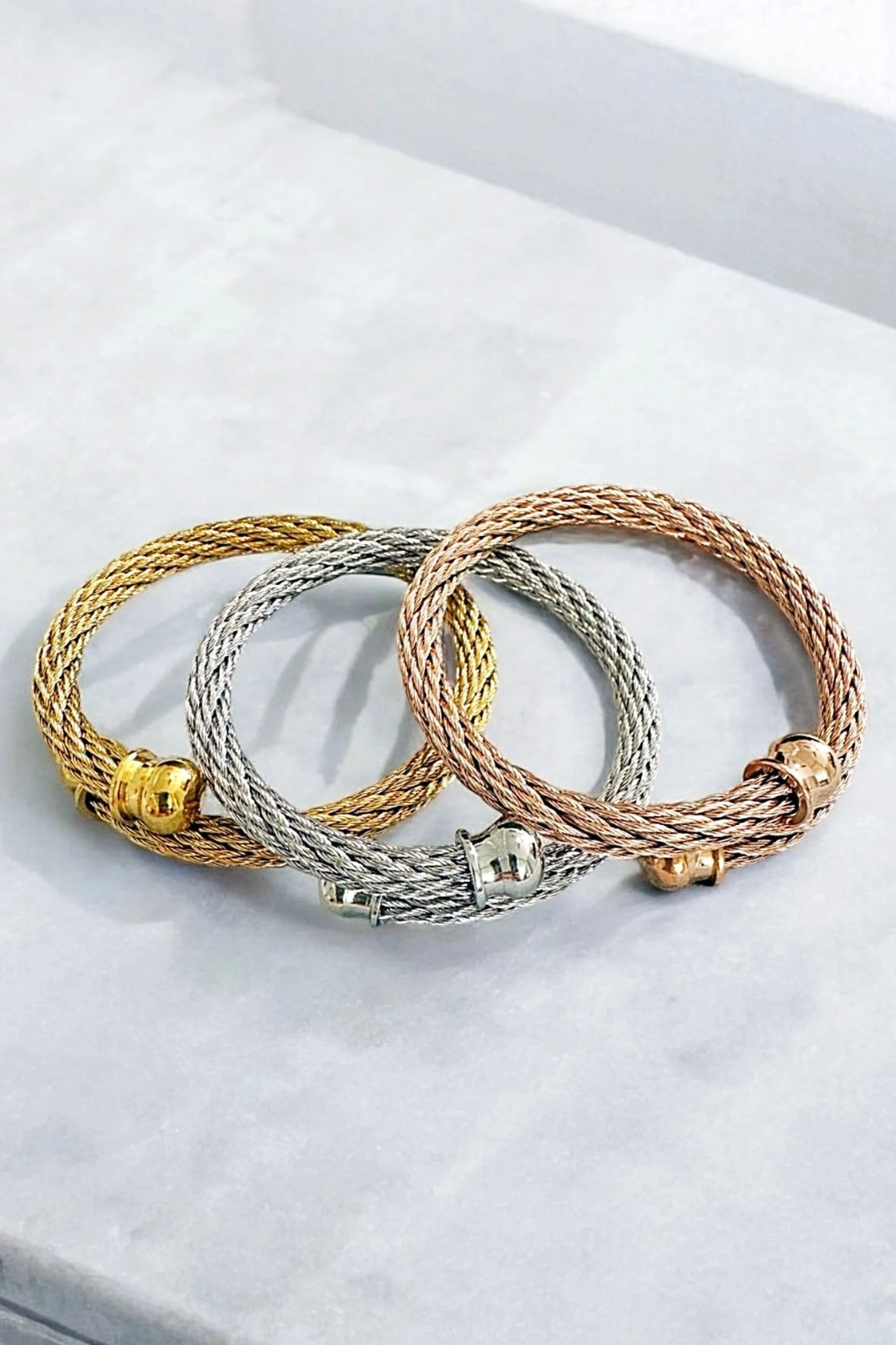 Sally three tones bangle set sold by Folklore Shop