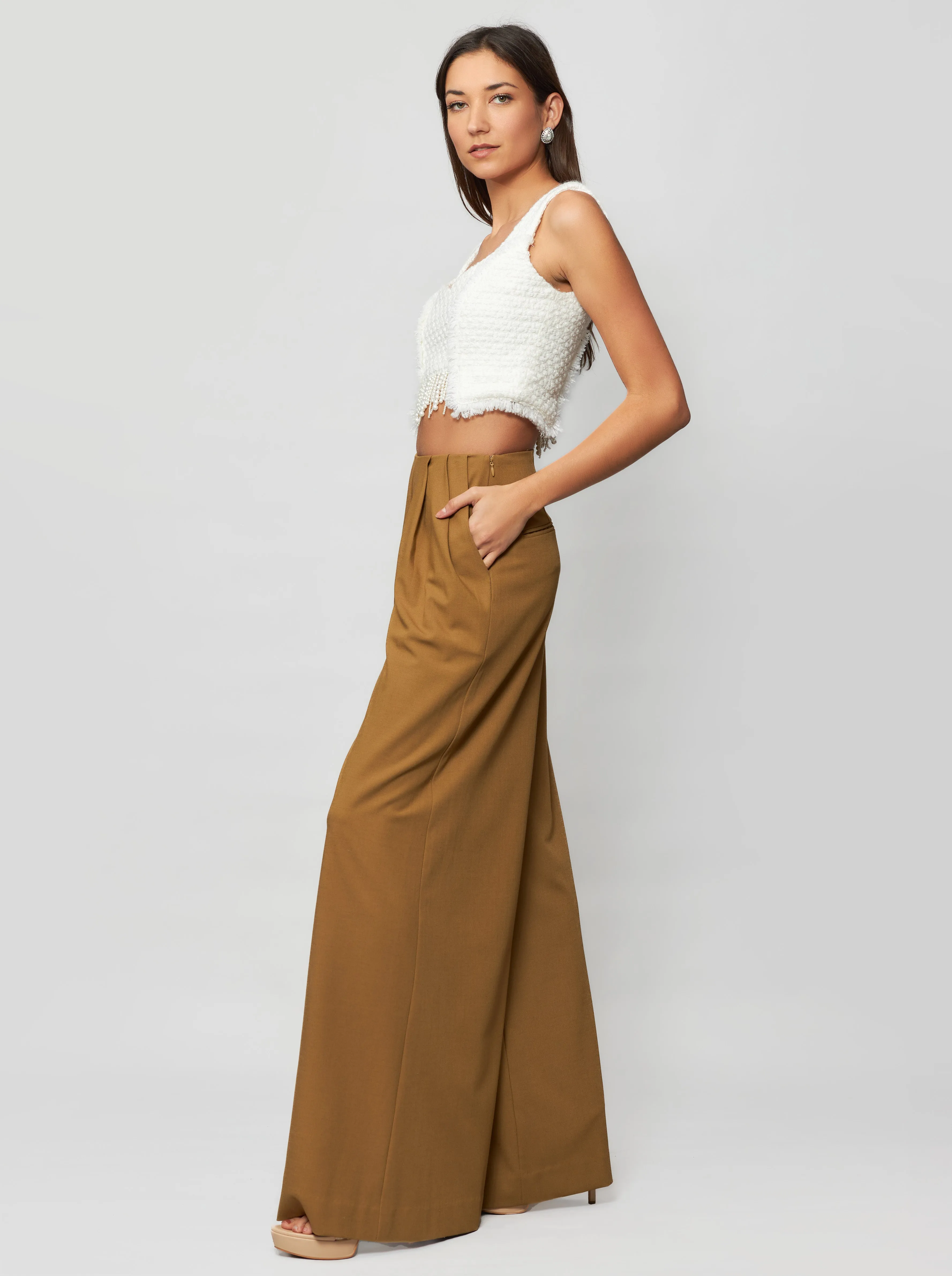 Tia Shimmering Tweed Bouclé Crop Top sold by Folklore Shop product image thumbnail 4
