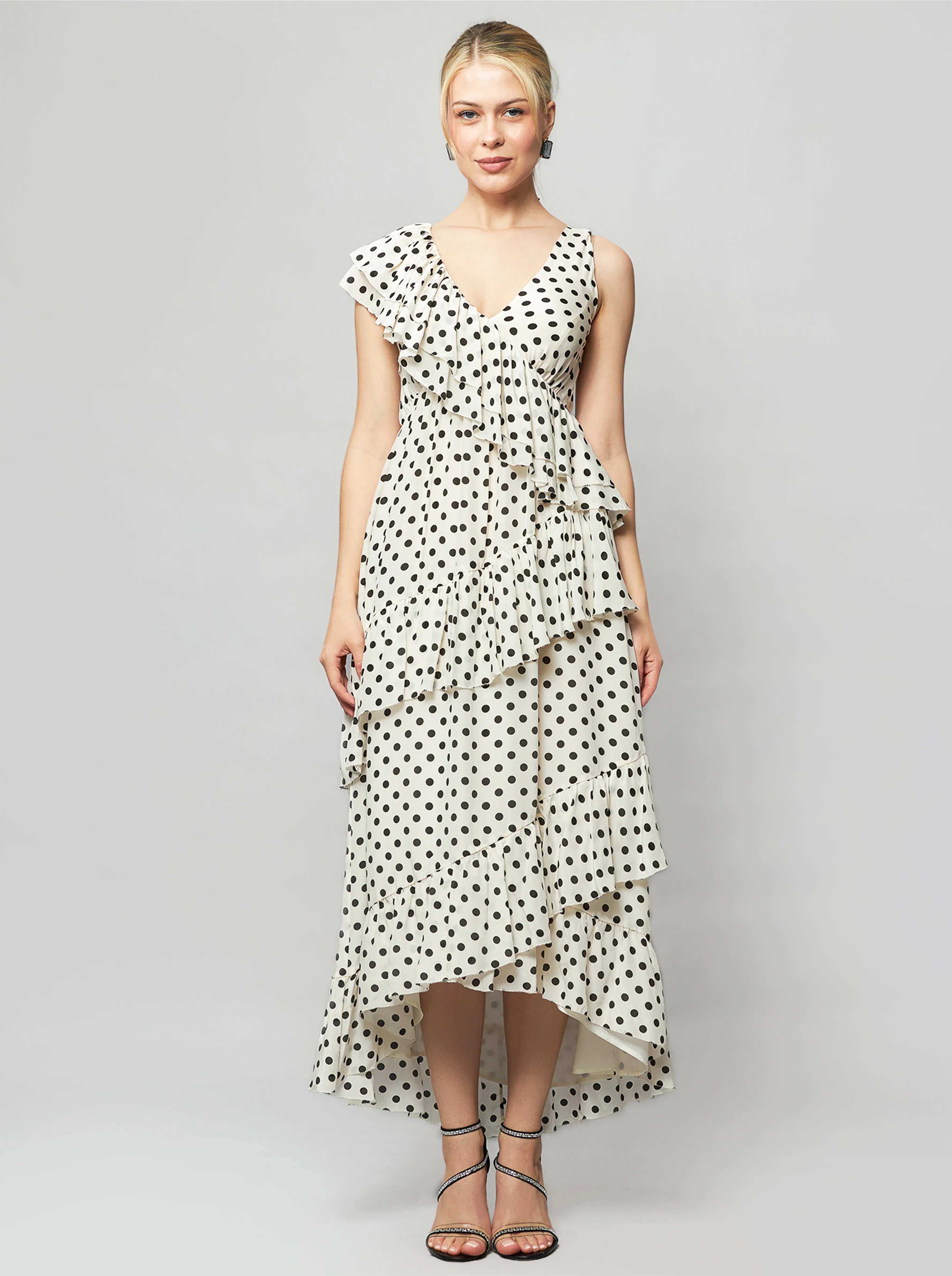 Arethia Polka Dot Silk Maxi Dress sold by Folklore Shop product image thumbnail 3