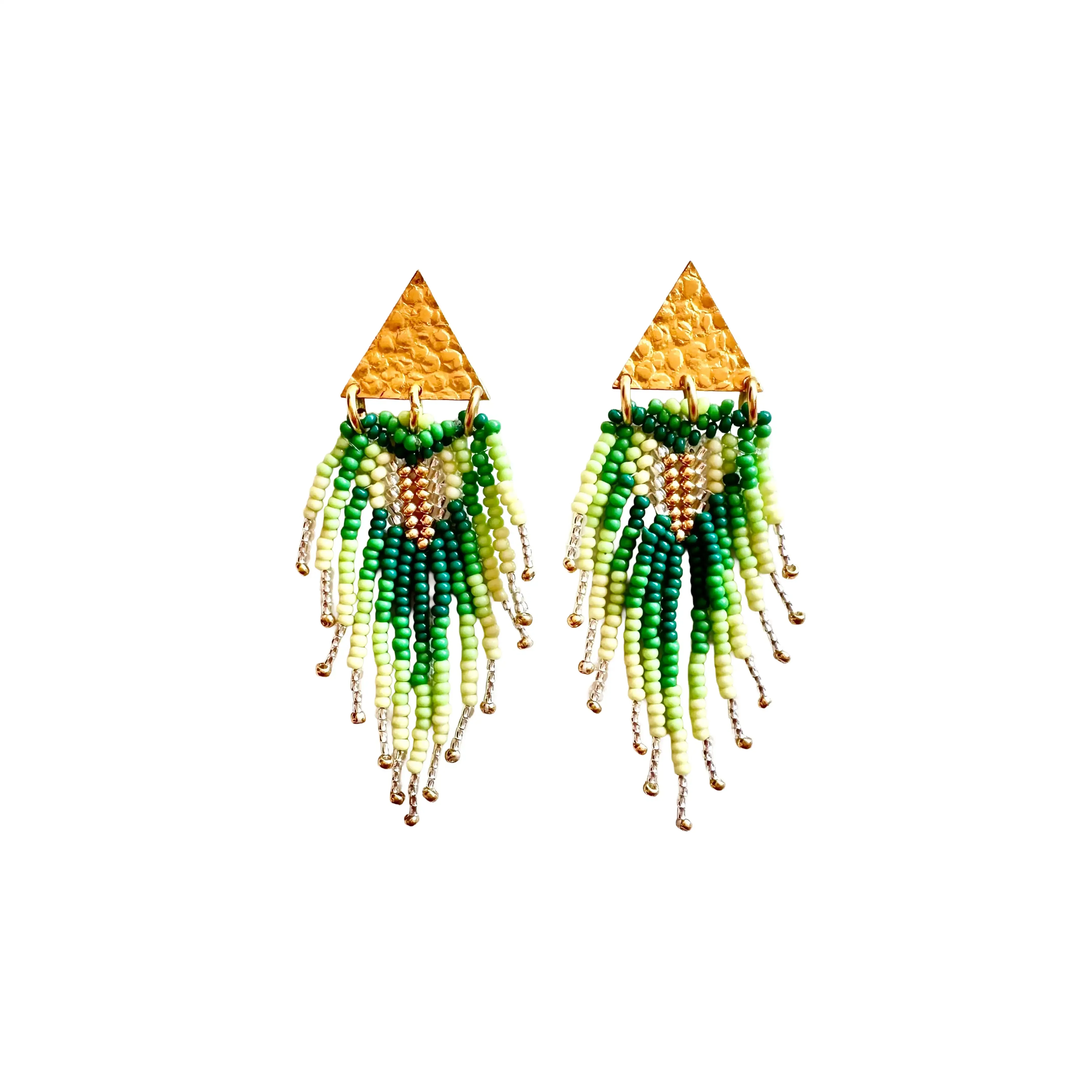TRIANGLE FRINGE EARRINGS sold by Folklore Shop product image thumbnail 4