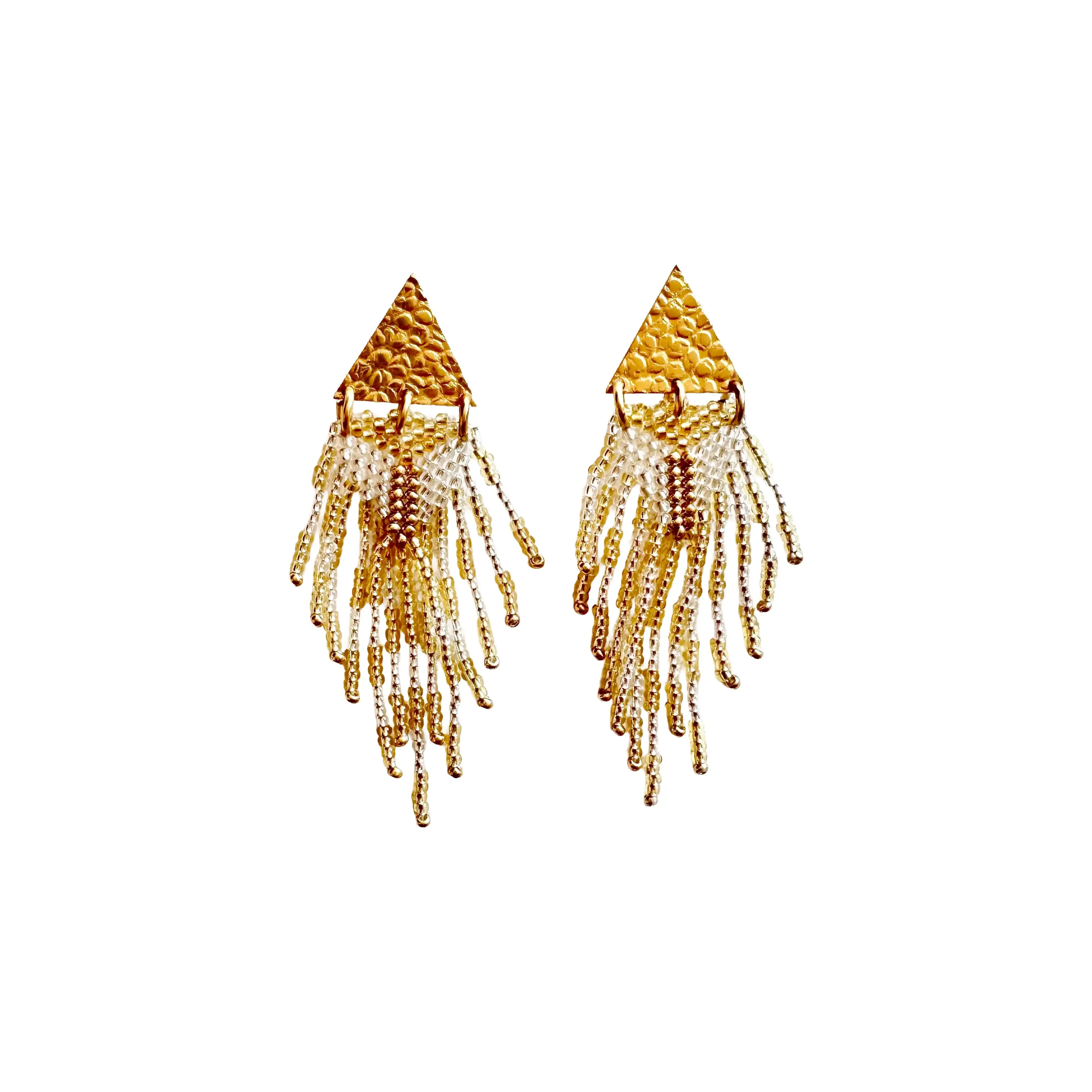 TRIANGLE FRINGE EARRINGS sold by Folklore Shop product image thumbnail 2