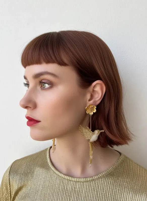 HUMMINGBIRD EARRINGS made by Folklore Shop