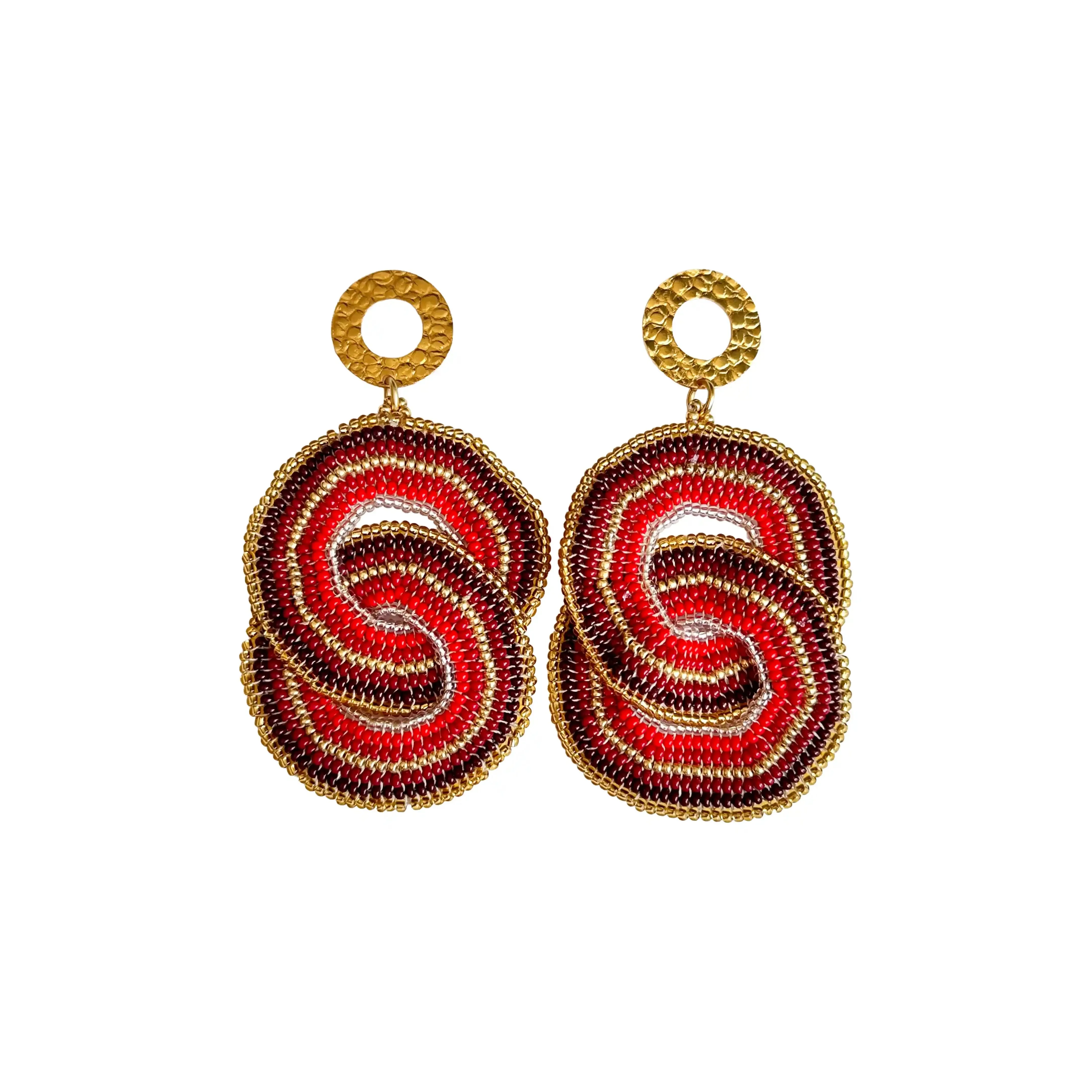 CRISSCROSSED CIRCLES EARRINGS sold by Folklore Shop product image thumbnail 4