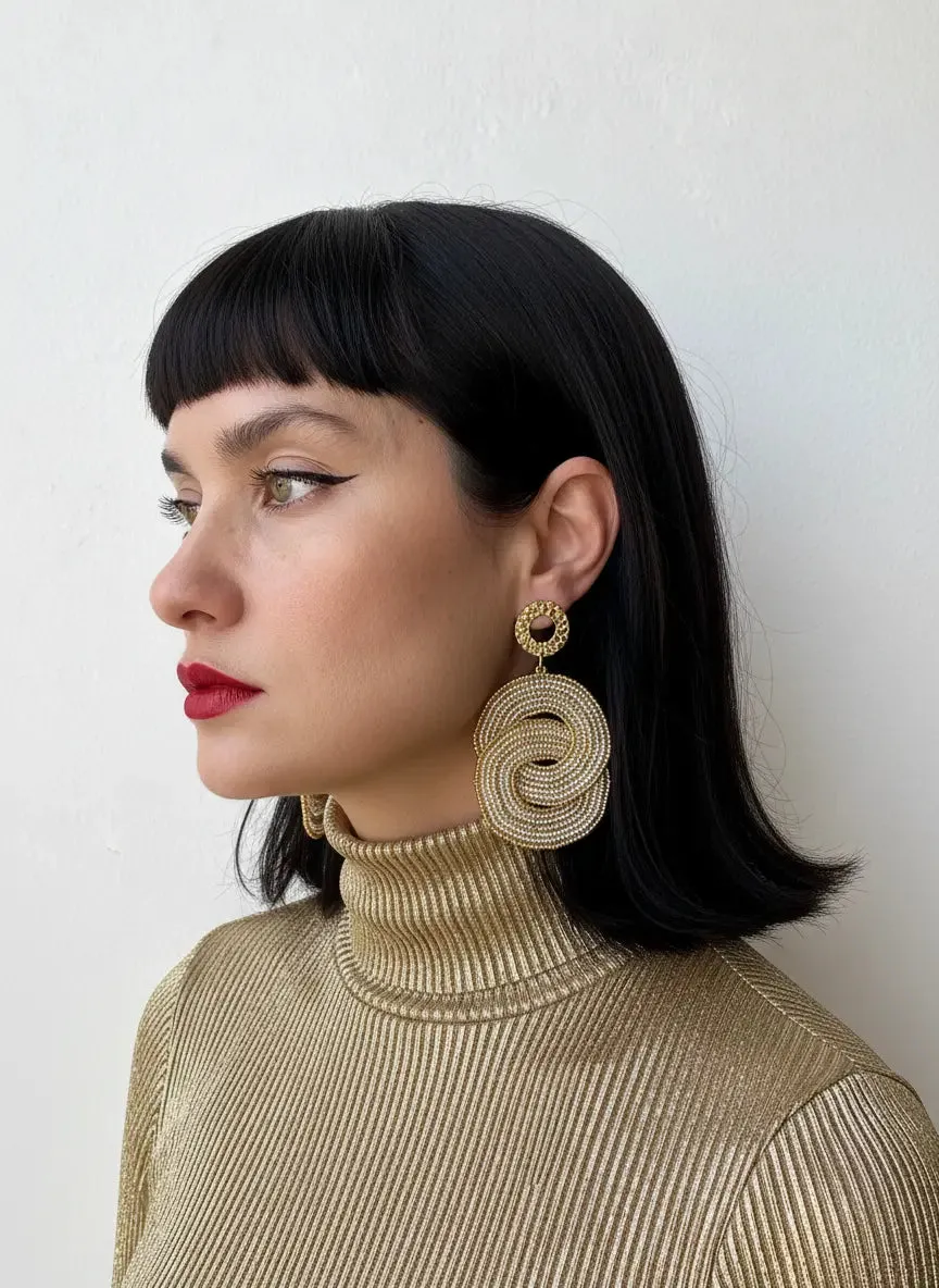 CRISSCROSSED CIRCLES EARRINGS sold by Folklore Shop