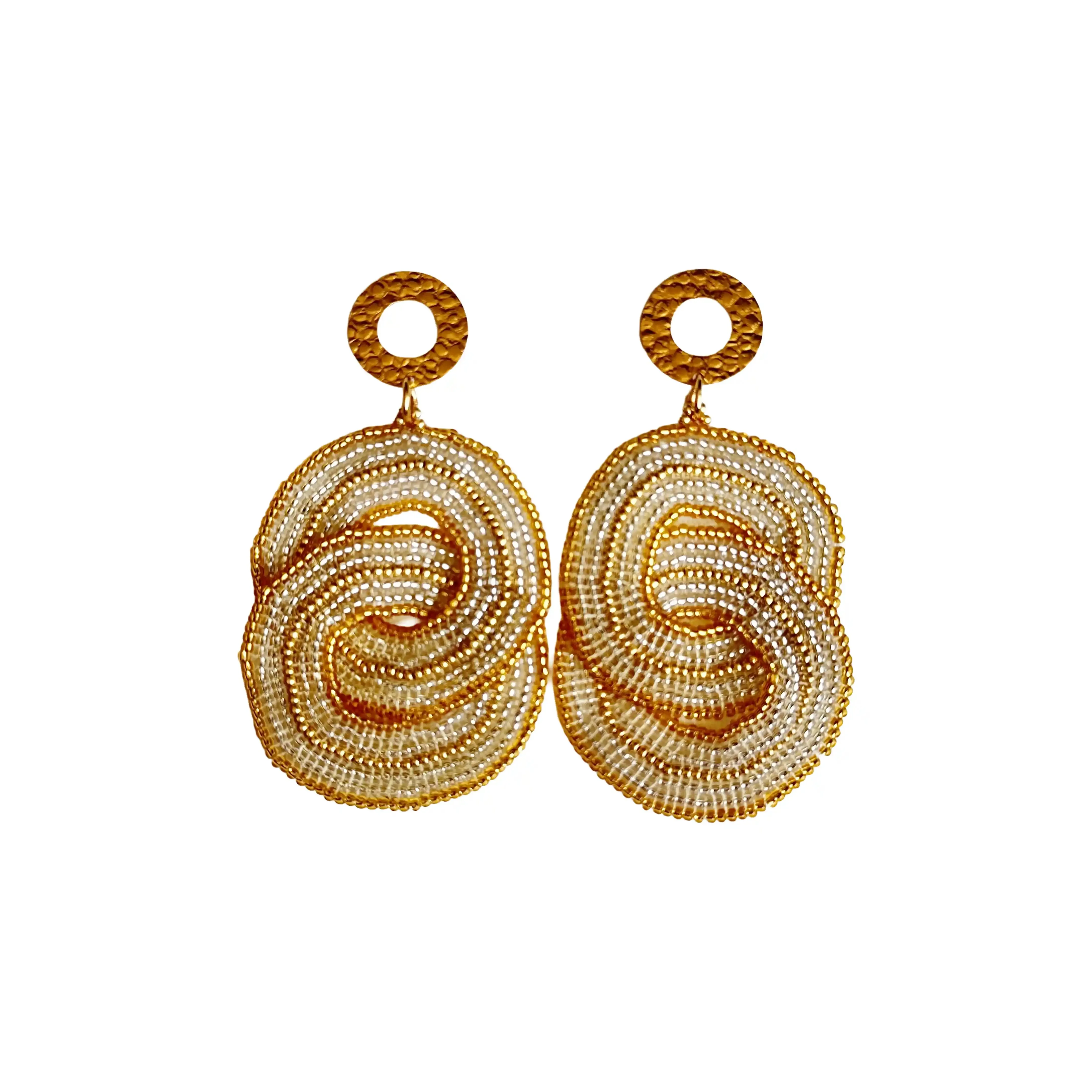 CRISSCROSSED CIRCLES EARRINGS sold by Folklore Shop product image thumbnail 2