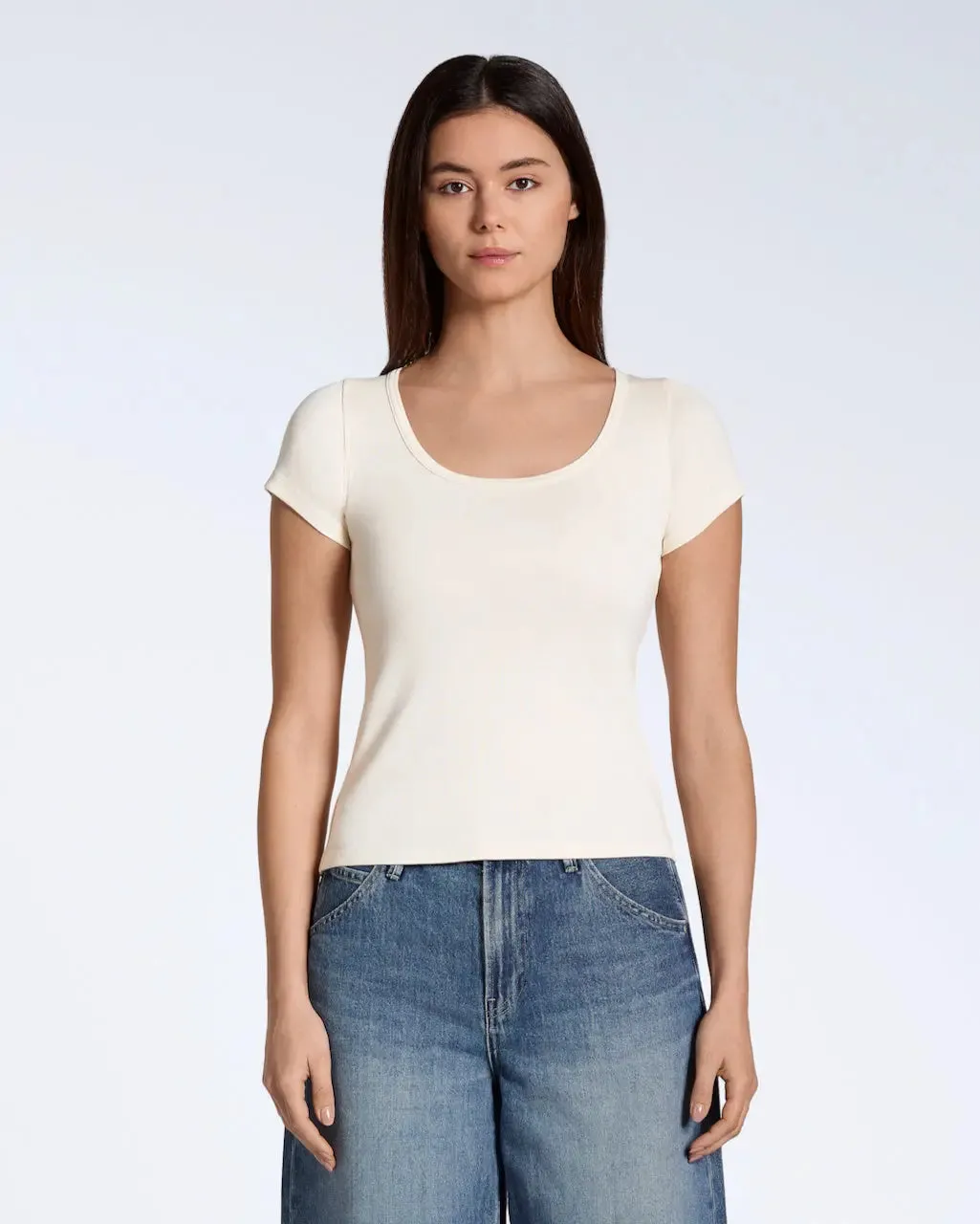 Ribbed Scoop Neck T-Shirt sold by Folklore Shop product image thumbnail 5