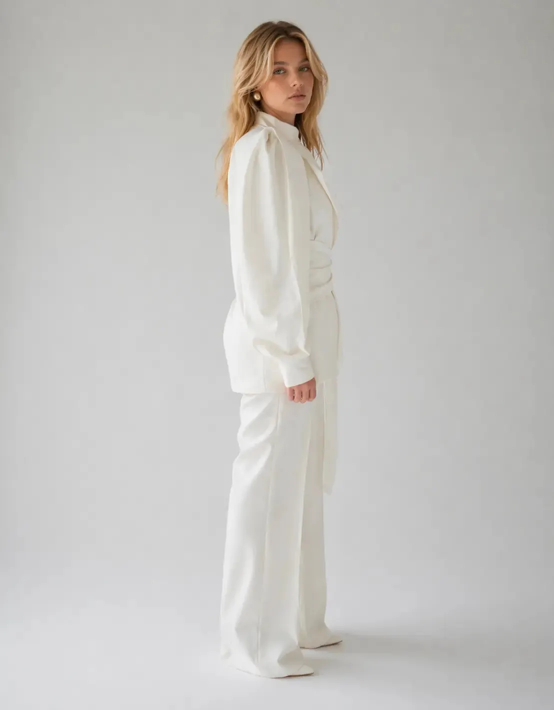 Tailored Set with Belted Fitted Blazer sold by Folklore Shop product image thumbnail 3