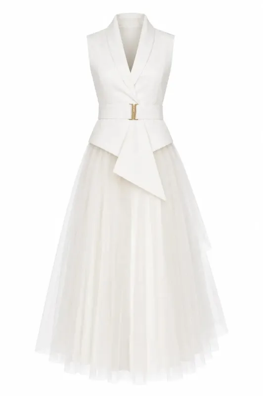 Ivory On Ivory Skirt Set– Minimalist Grace made by Folklore Shop