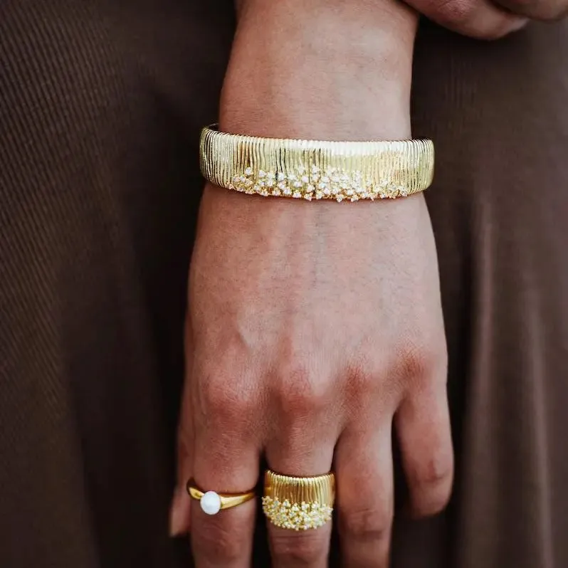 The Belgravia Pavé Cuff sold by Folklore Shop product image thumbnail 3
