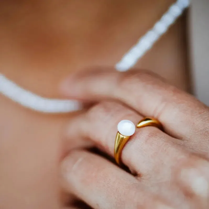 Mother Of Pearl Ring sold by Folklore Shop product image thumbnail 3