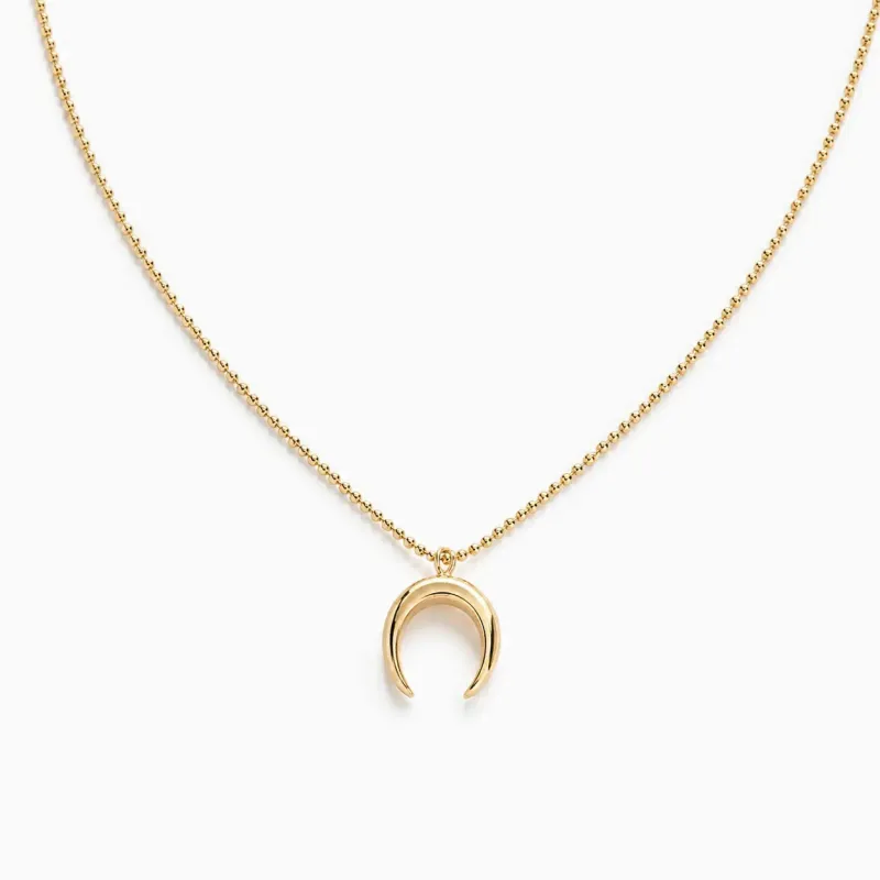 Luna Crescent Necklace made by Folklore Shop