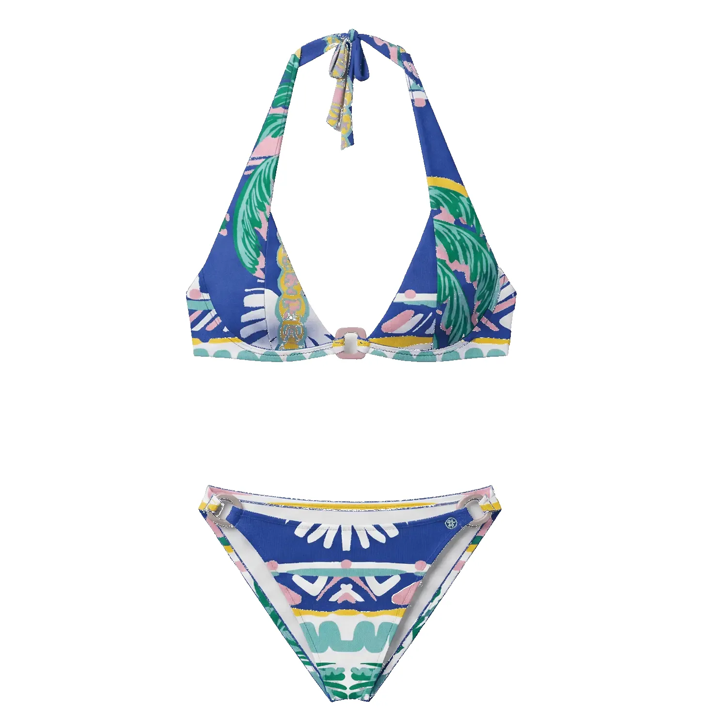 Halter Bikini Blue Palm Top sold by Folklore Shop product image thumbnail 2