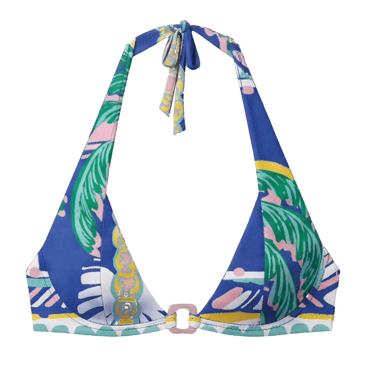 Halter Bikini Blue Palm Top sold by Folklore Shop