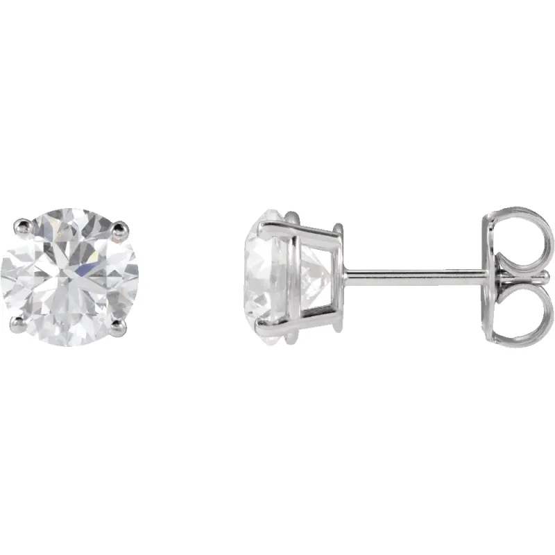 14K Gold 2 CTW Lab-Grown Diamond Stud Earrings made by Folklore Shop