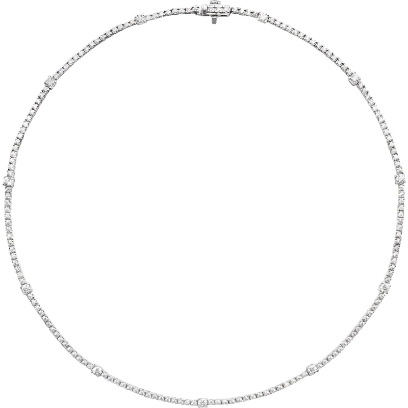 14K Gold 4 CTW Lab-Grown Diamond Line 16" Necklace made by Folklore Shop