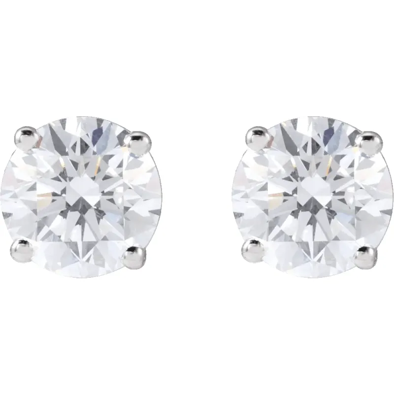 4 CT Lab-Grown Diamond Stud Earrings in 14K Gold made by Folklore Shop