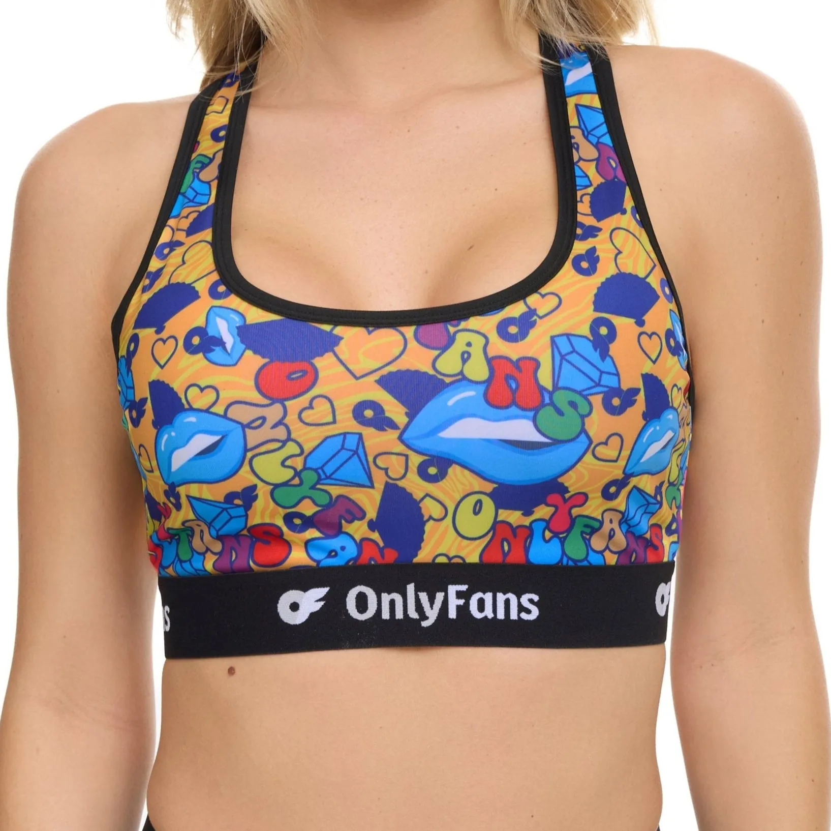 Stretch Lounge Bra - Yellow Vibe sold by Only Fans product image thumbnail 2