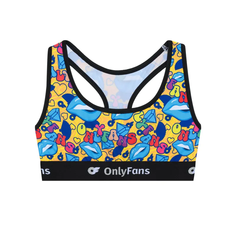 Stretch Lounge Bra - Yellow Vibe sold by Only Fans