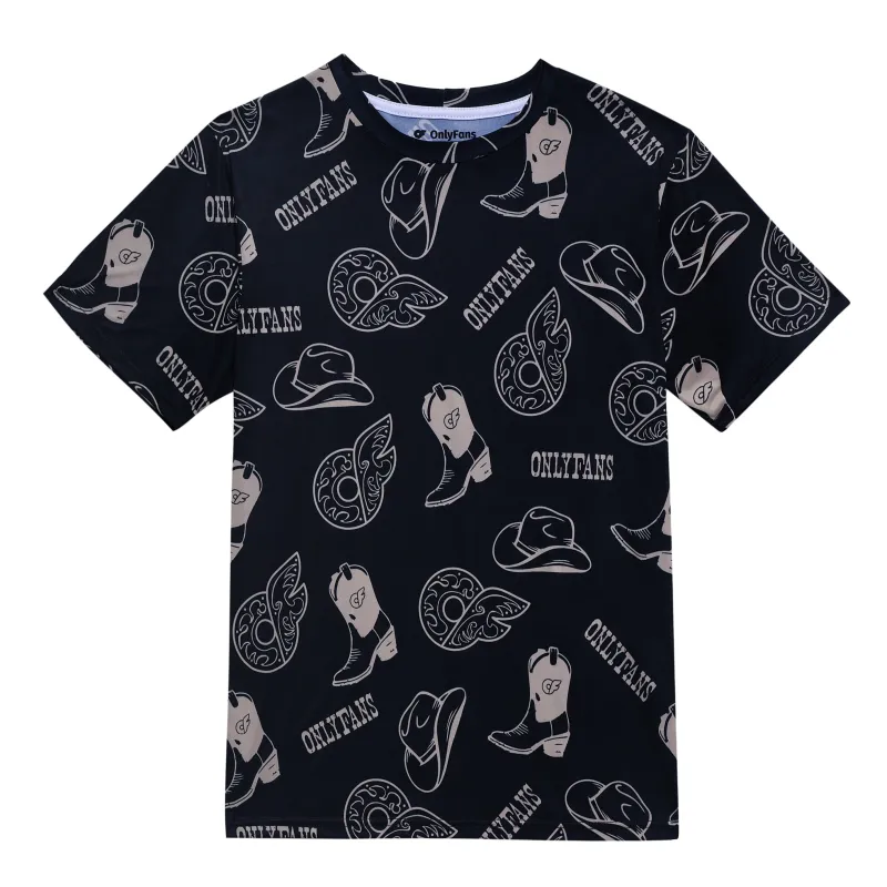 Patterned Tee - Western sold by Only Fans