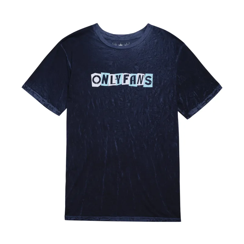 Crinkle Tee - Navy sold by Only Fans