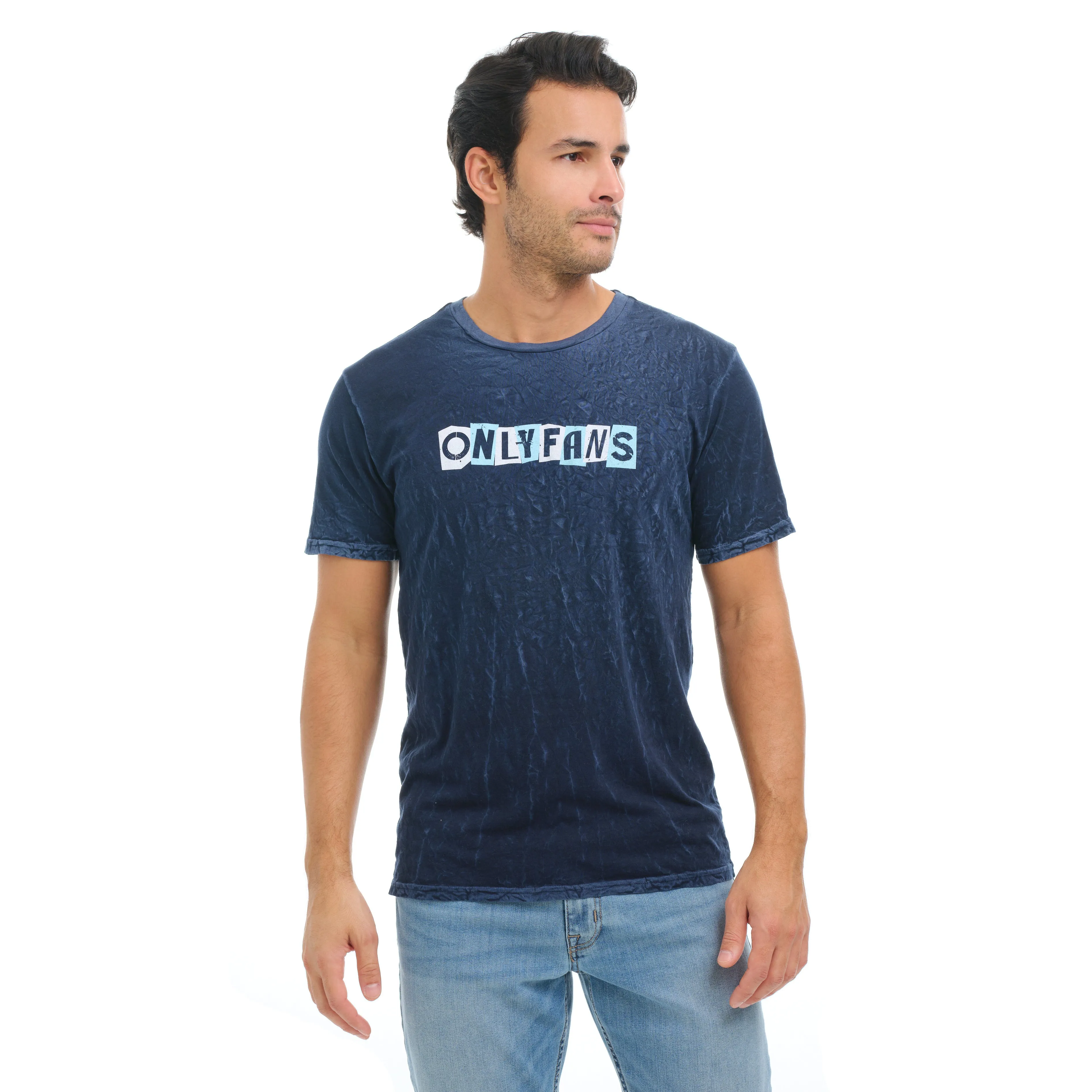 Crinkle Tee - Navy sold by Only Fans product image thumbnail 3