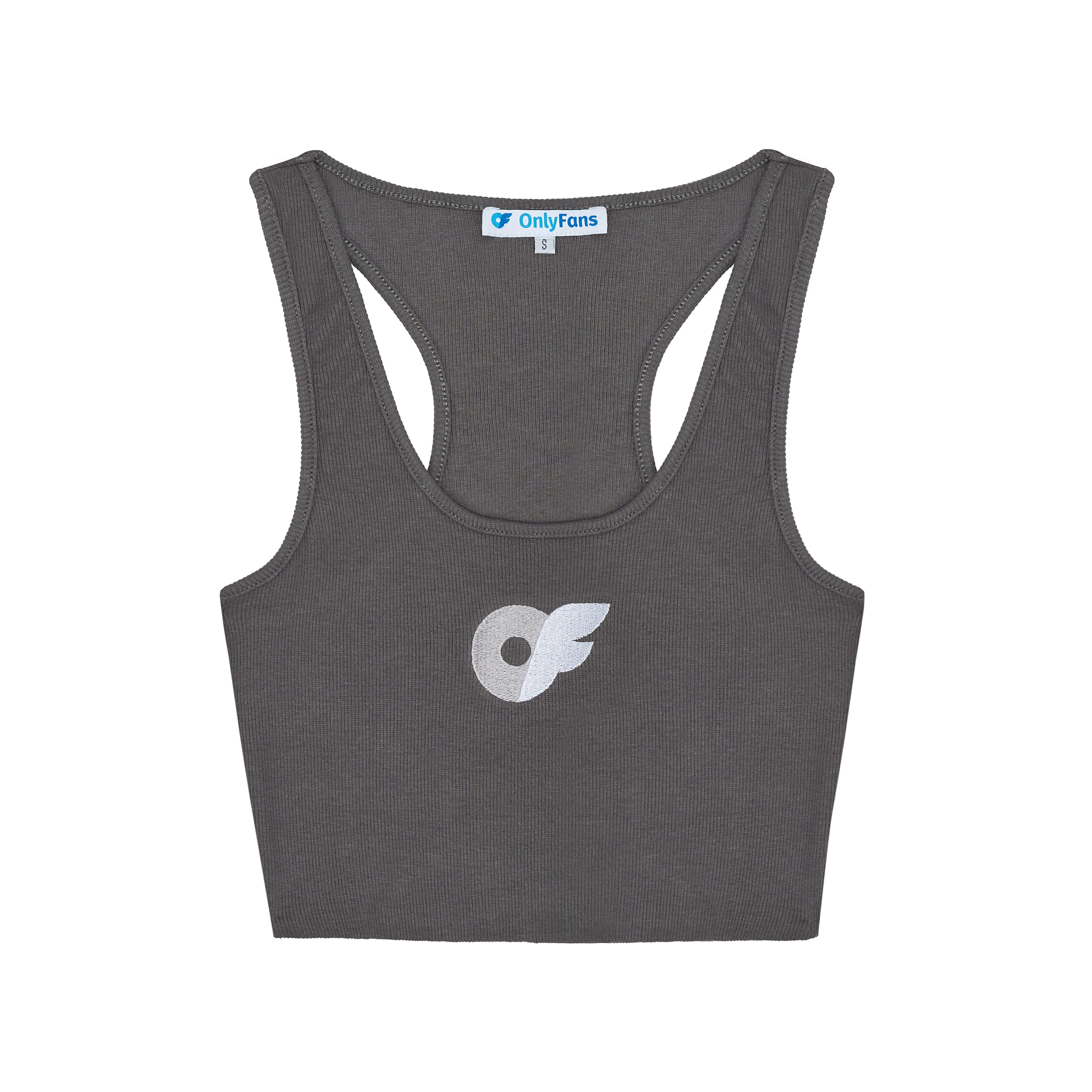 Ribbed Tank - Gray sold by Only Fans