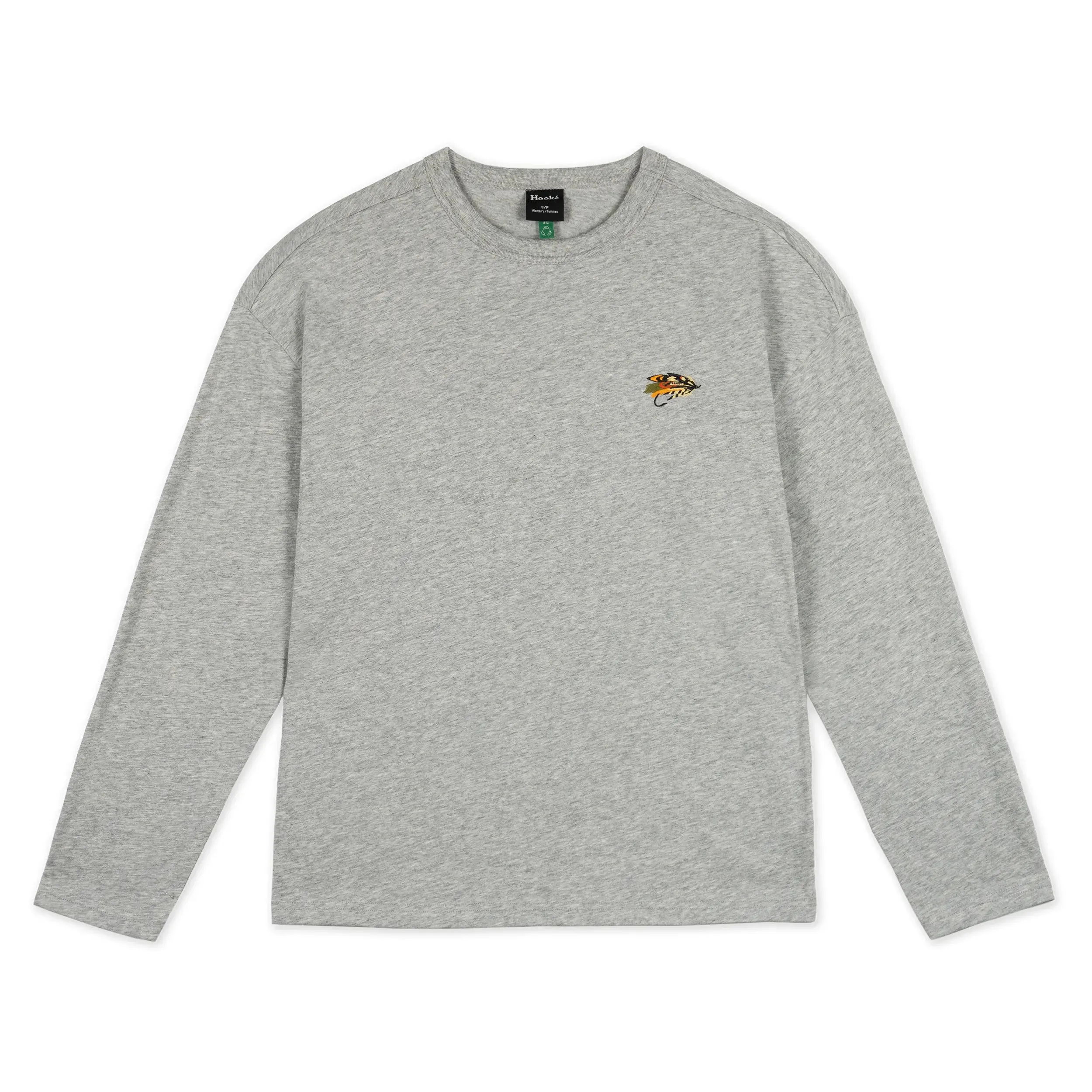 W's Salmon Fly Oversized Long Sleeve Tee sold by Hooke
