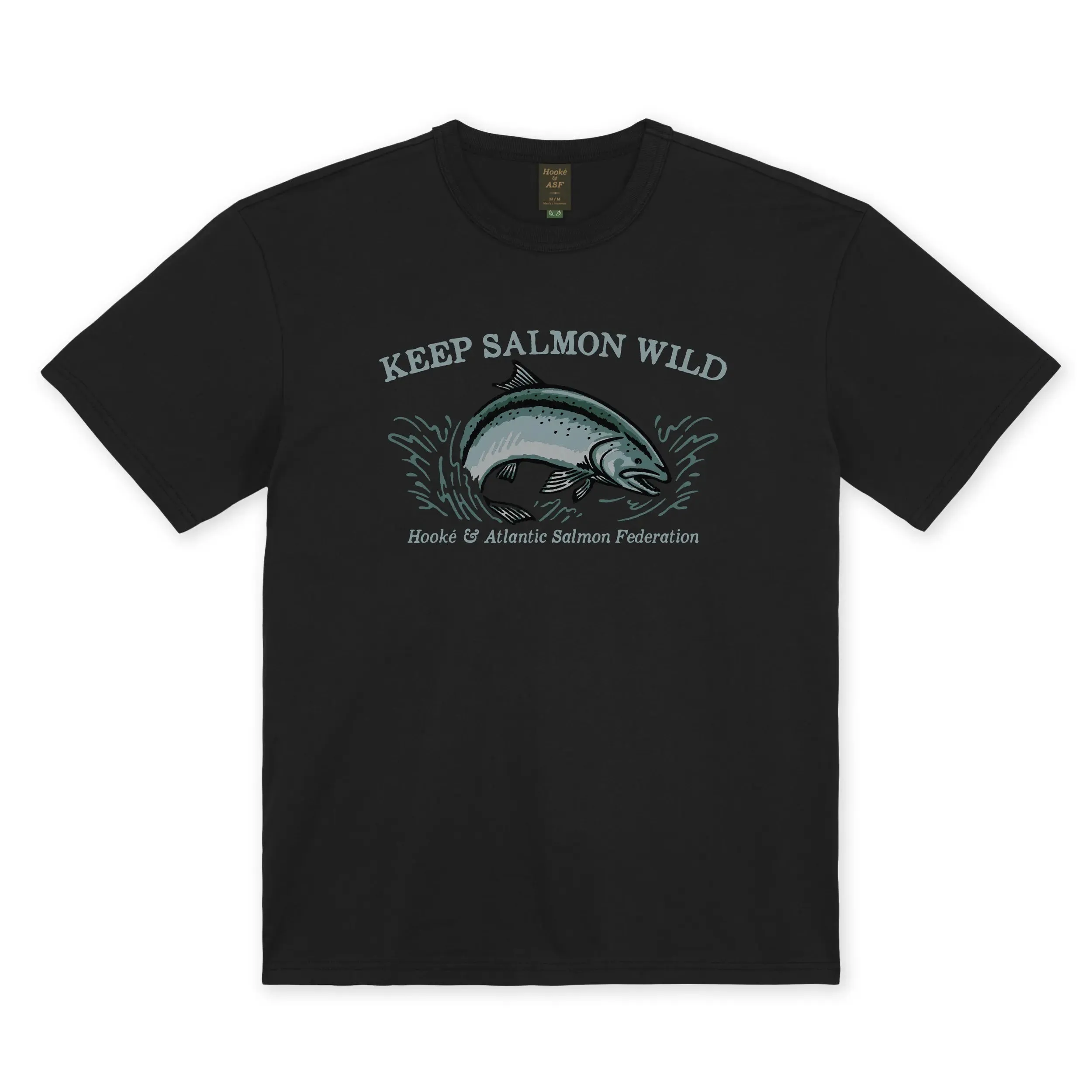M's Keep Salmon Wild T-shirt sold by Hooke