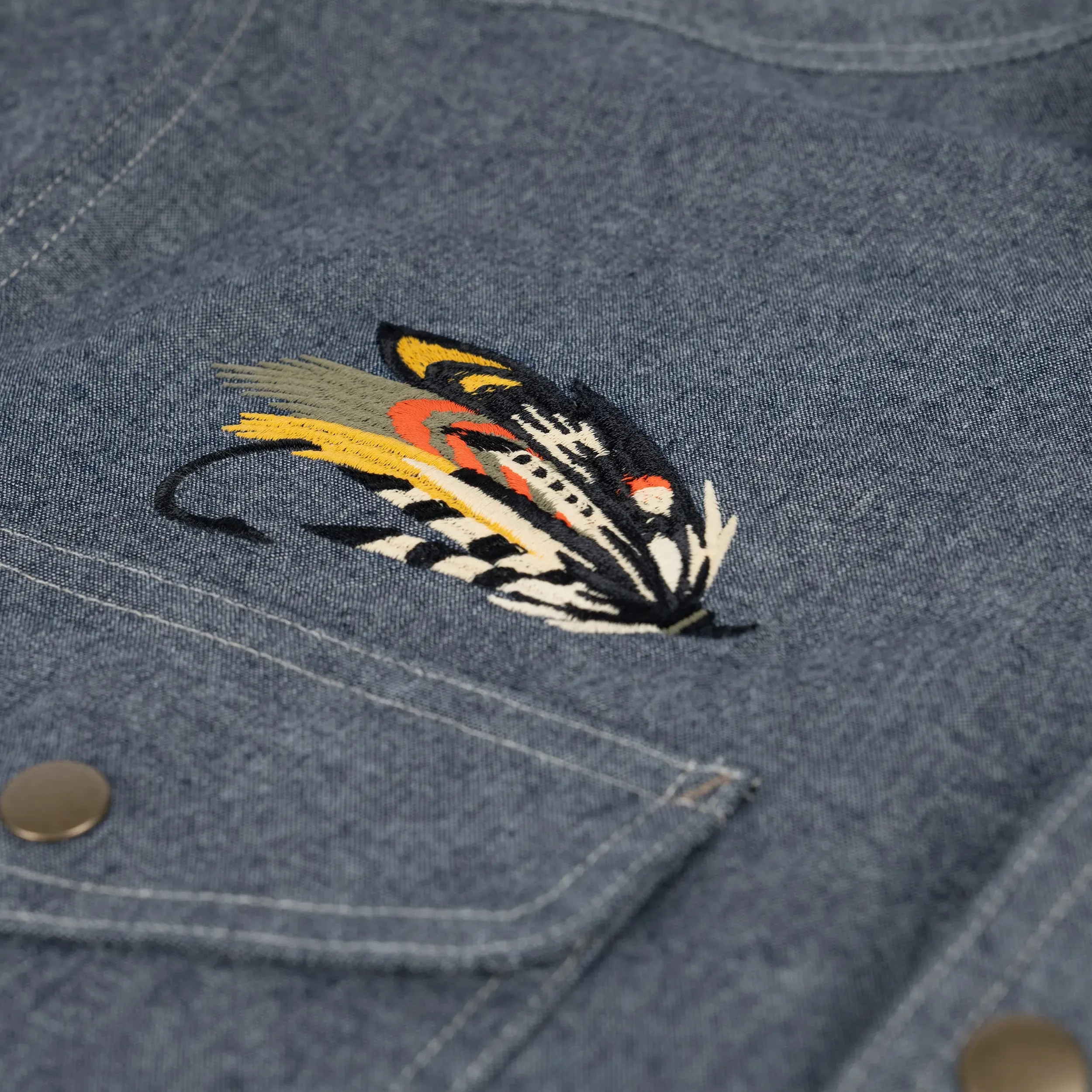 M's Salmon Fly Short Sleeve Shirt sold by Hooke product image thumbnail 3