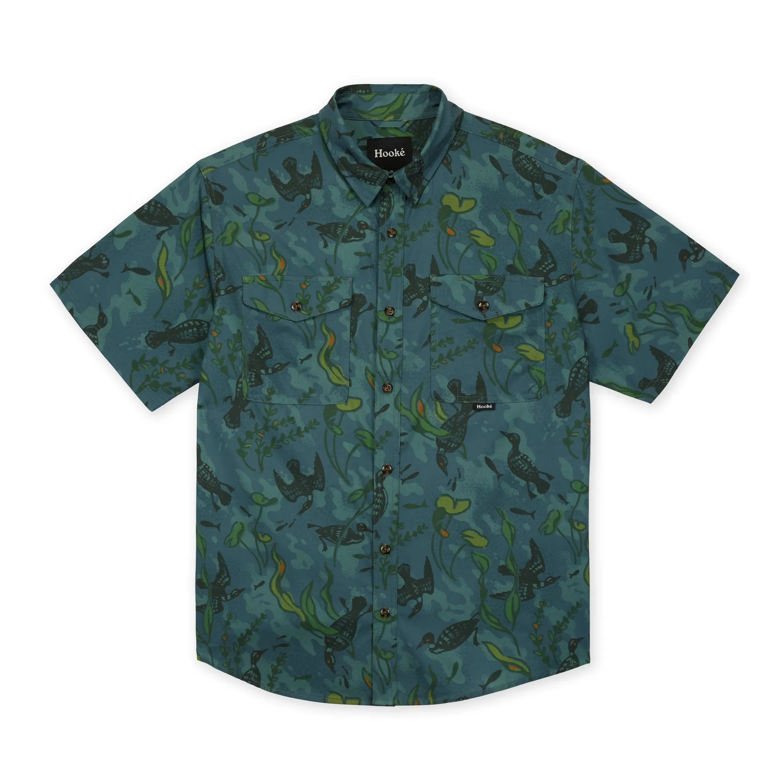 M's Diving Loon Short Sleeve Shirt sold by Hooke