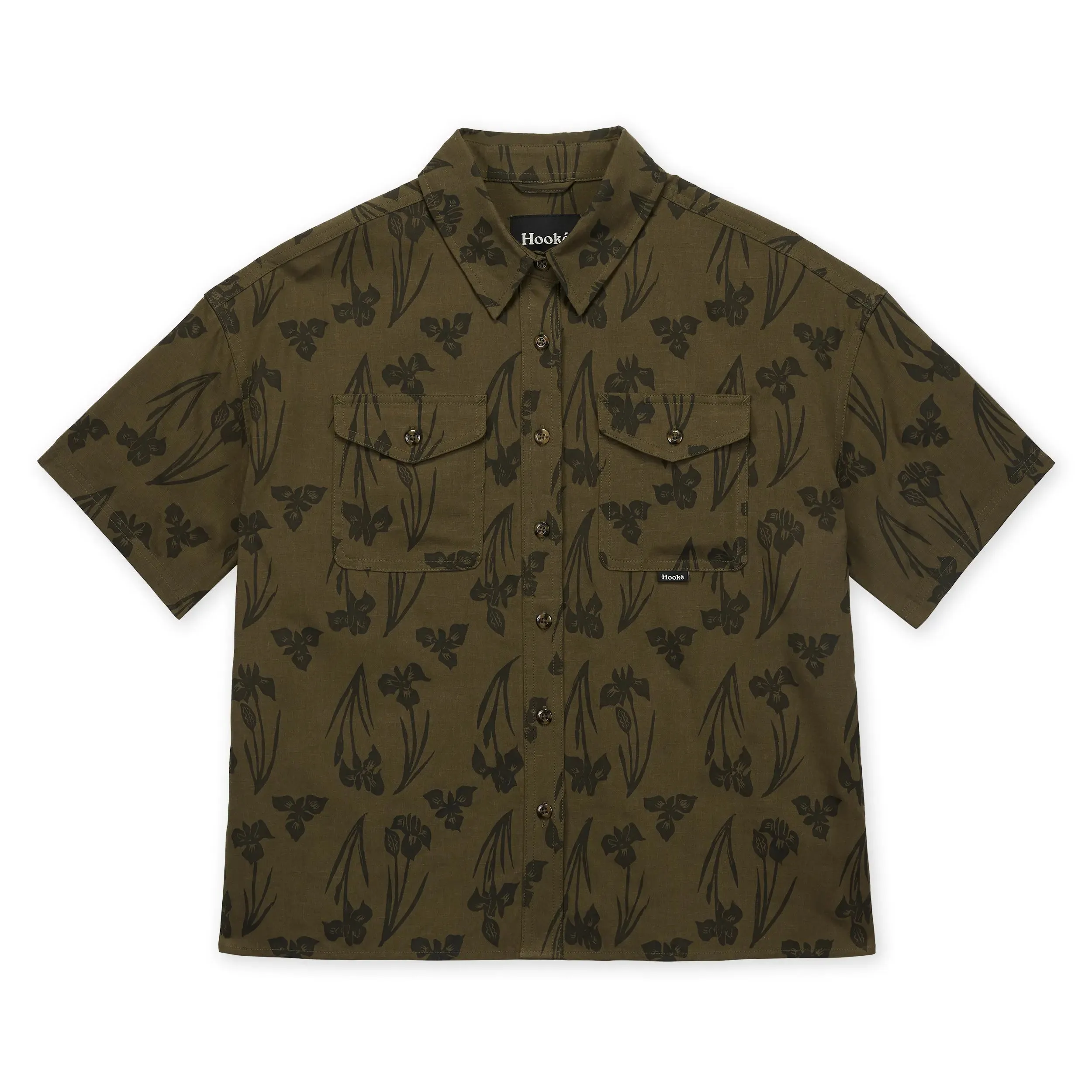 W's Oversized Yellow Iris Short Sleeve Shirt sold by Hooke