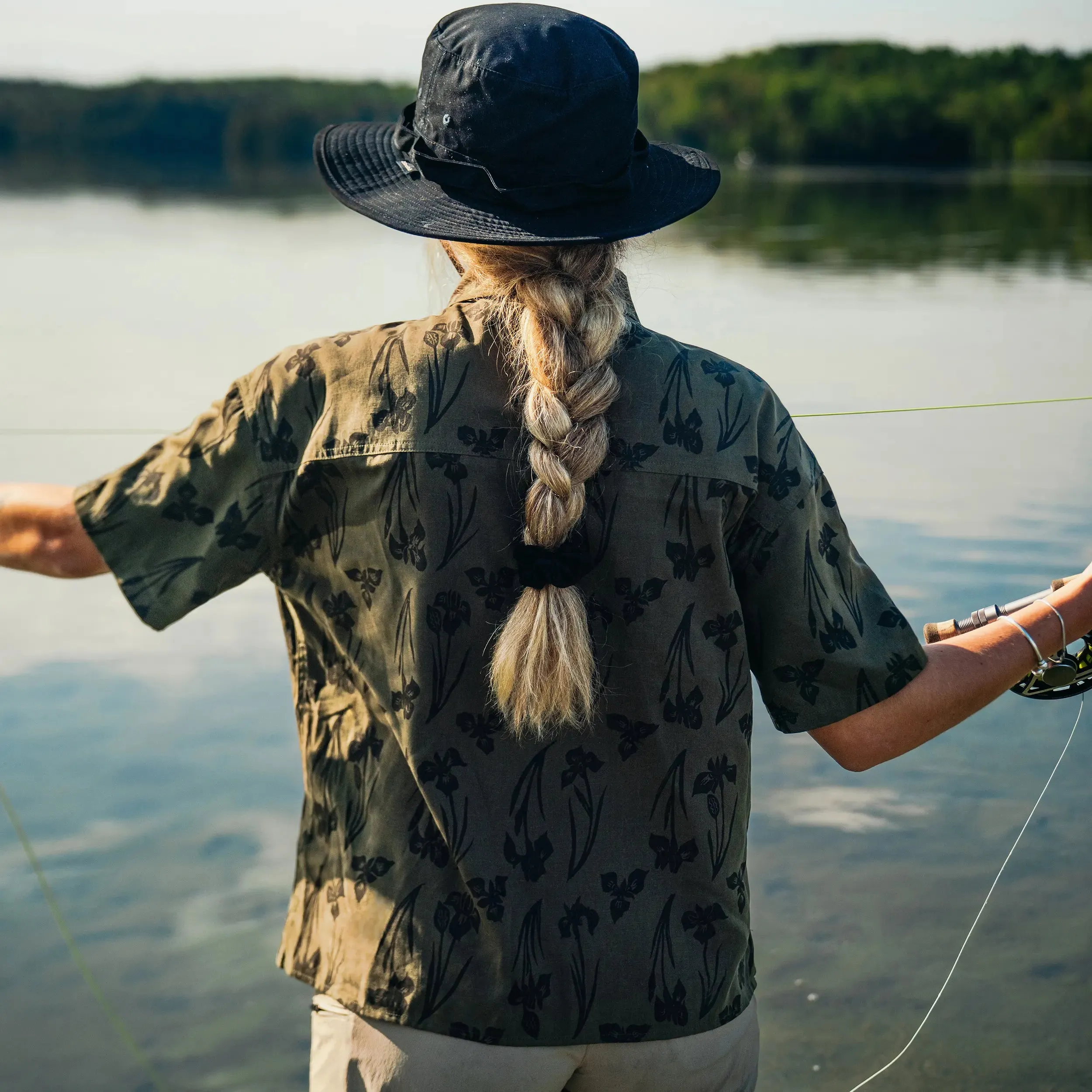 W's Oversized Yellow Iris Short Sleeve Shirt sold by Hooke product image thumbnail 2