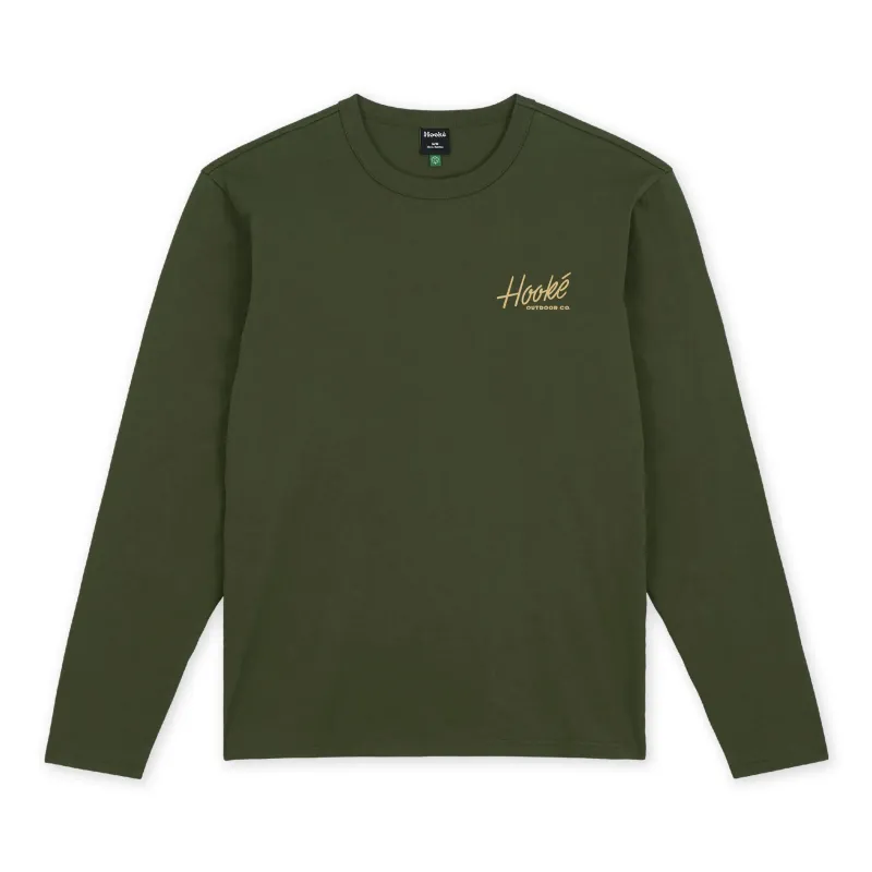 M's Salmon Fly Long Sleeve Tee sold by Hooke